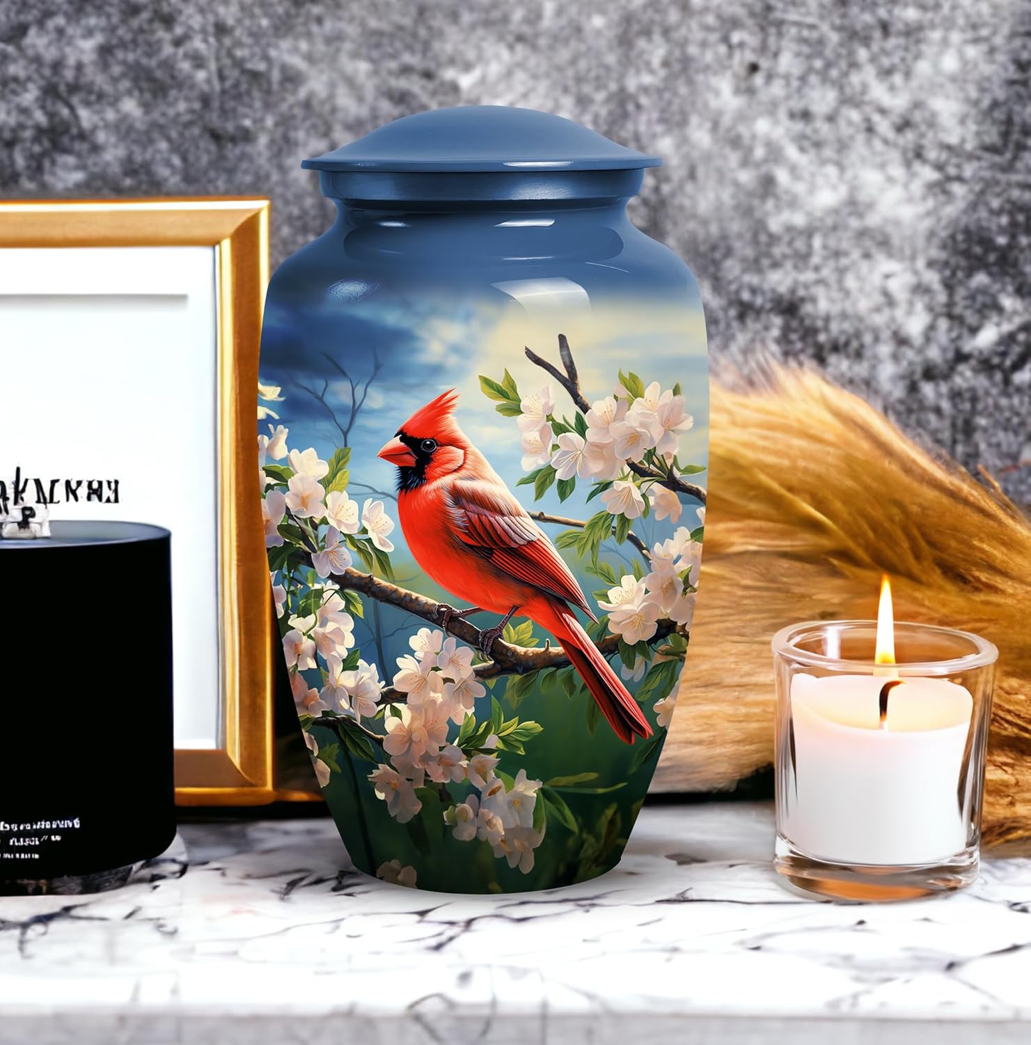 Yatskia Cardinal Bird Cremation Urn for Adult Ashes
