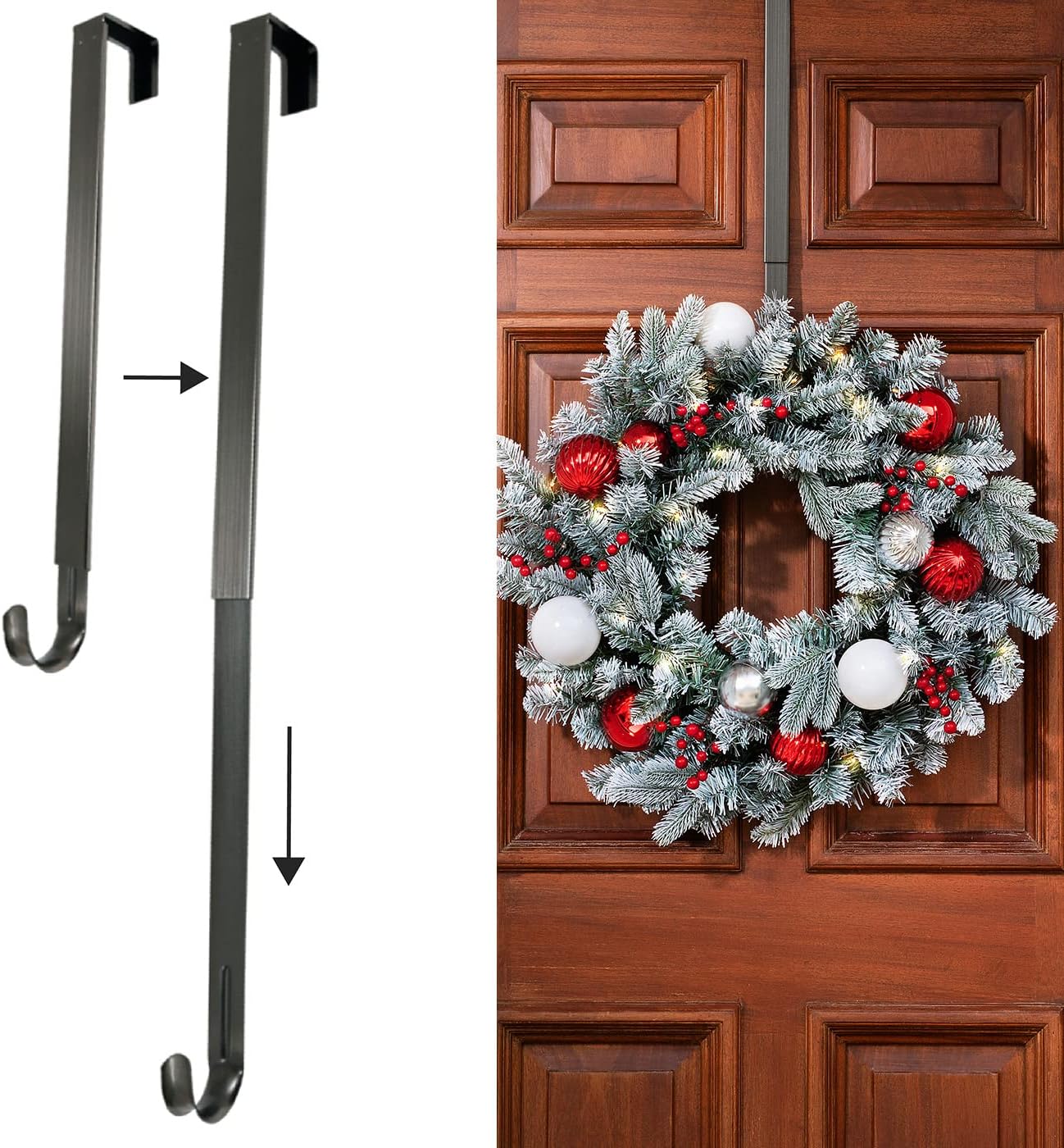 Haute Decor Adjustable Wreath Hanger - 20 Lb Capacity 1