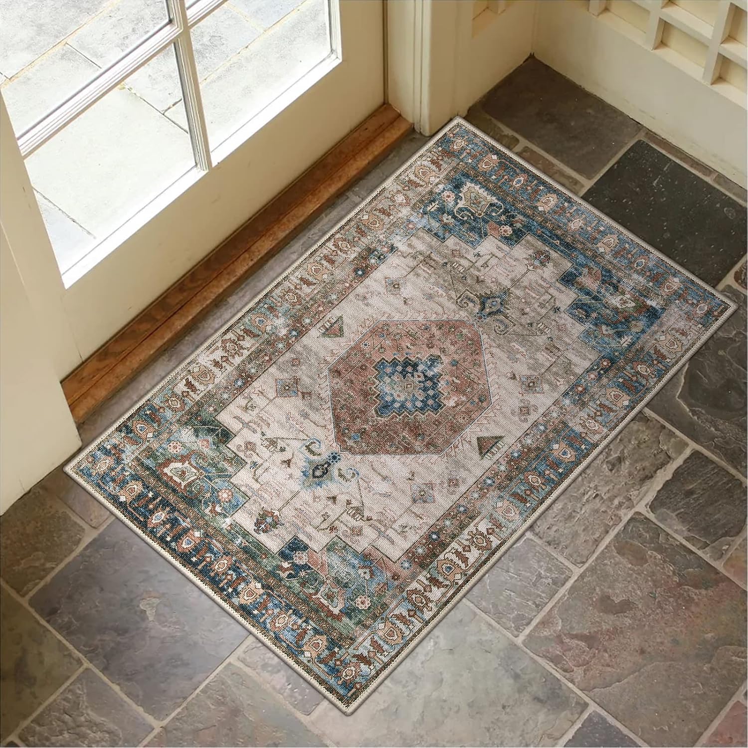 Collive Washable Indoor Doormat 24x36 Non Slip Entry Rug