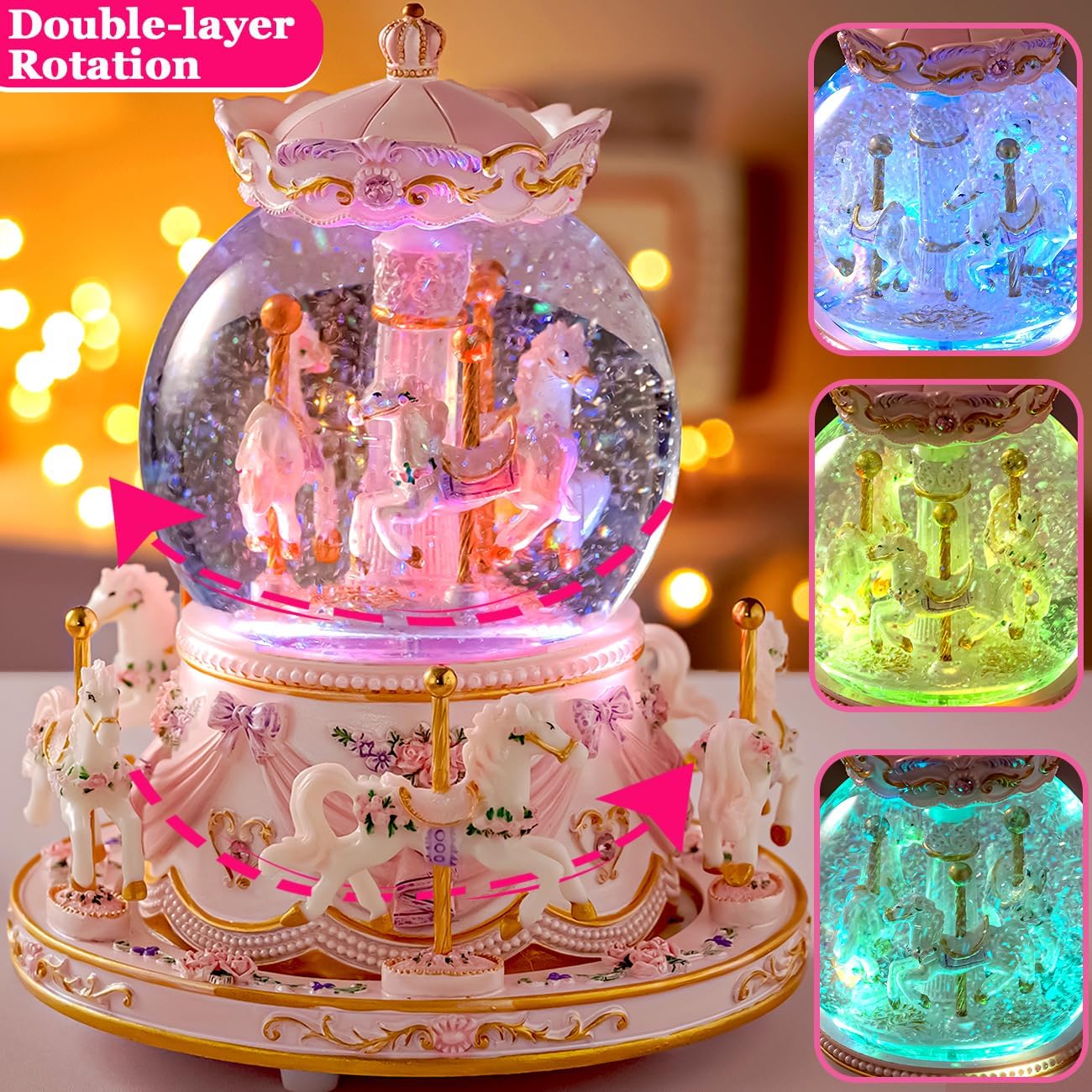 You Are My Sunshine Snow Globe Music Box for Women Girls