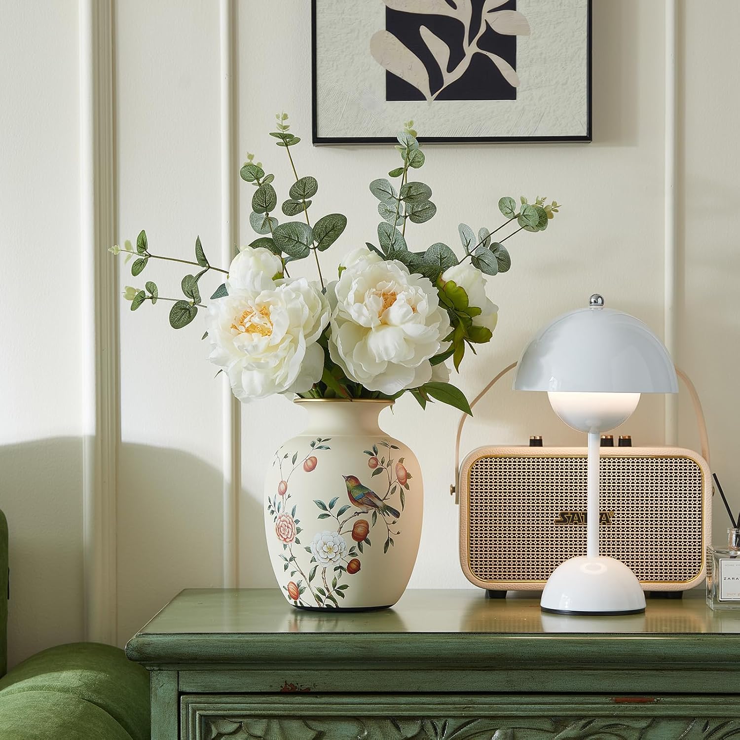 Ceramic Flower Vase with Vintage Design