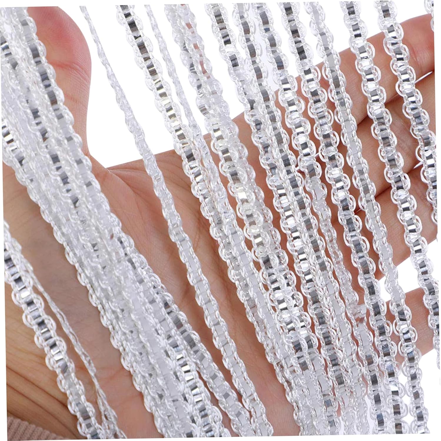 Elegant Tassel Beaded Door Curtain Fly Screen 79x39 Inch