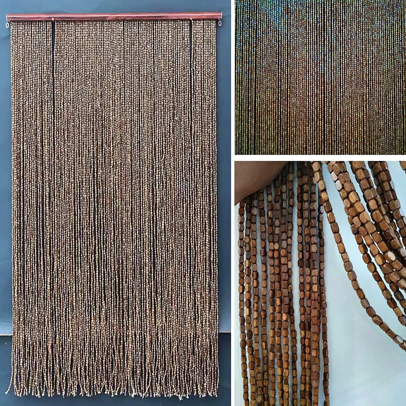 Classic Bamboo Beaded Door Curtain for Privacy