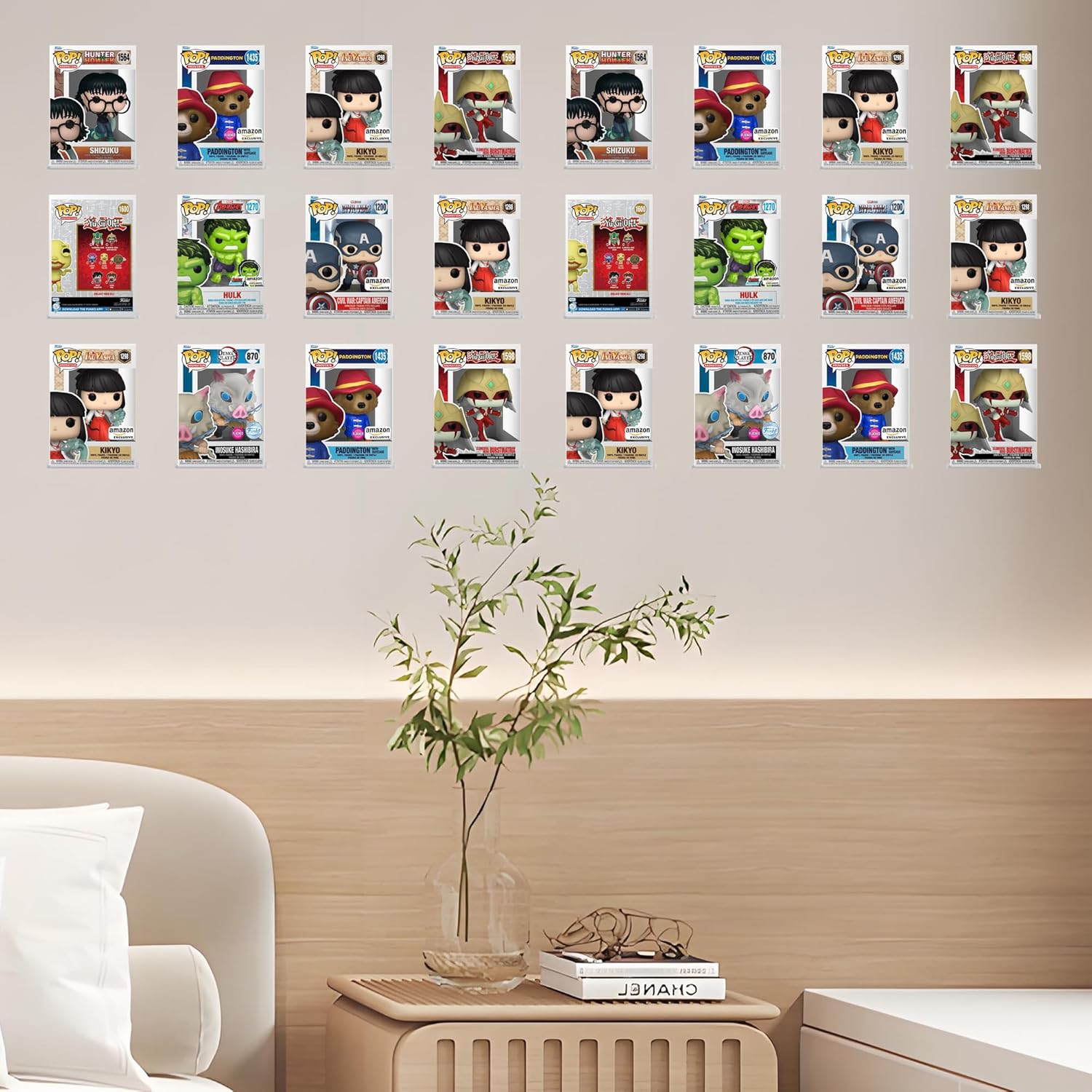 12 Pack Clear Floating Wall Shelf for Home Decor