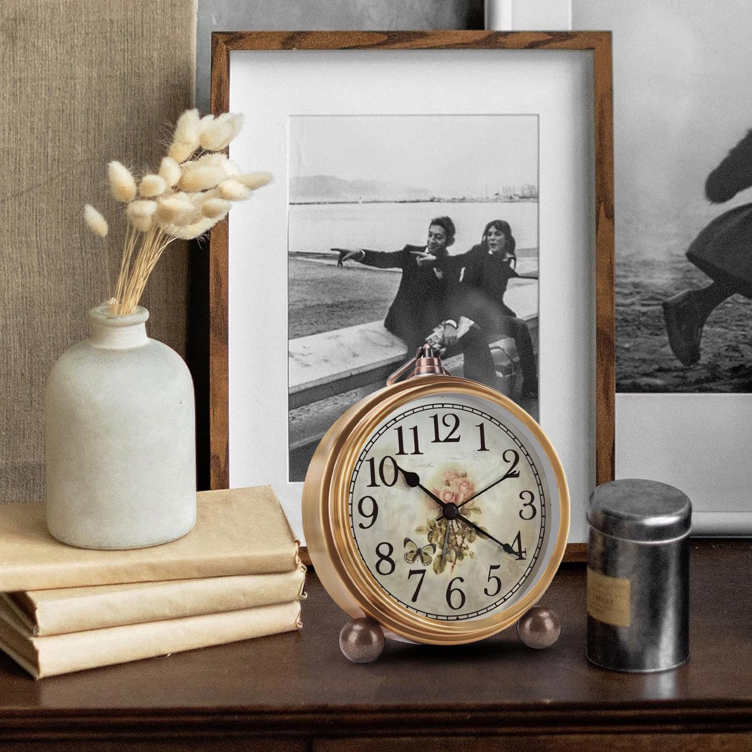 Maxspace Retro Vintage Desk Clock with Alarm