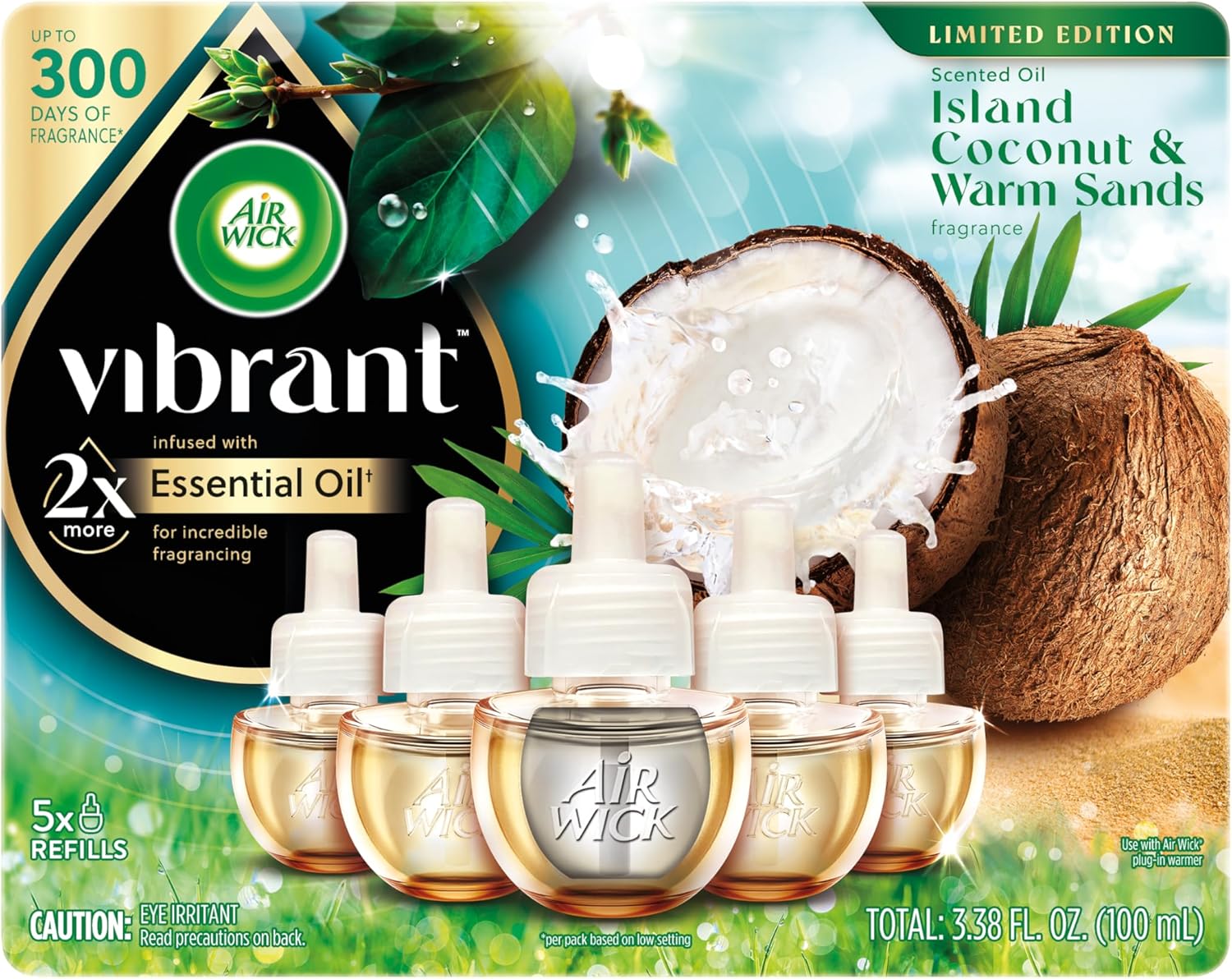 Air Wick Scented Oil Refill Island Coconut Warm Sands 5 ct