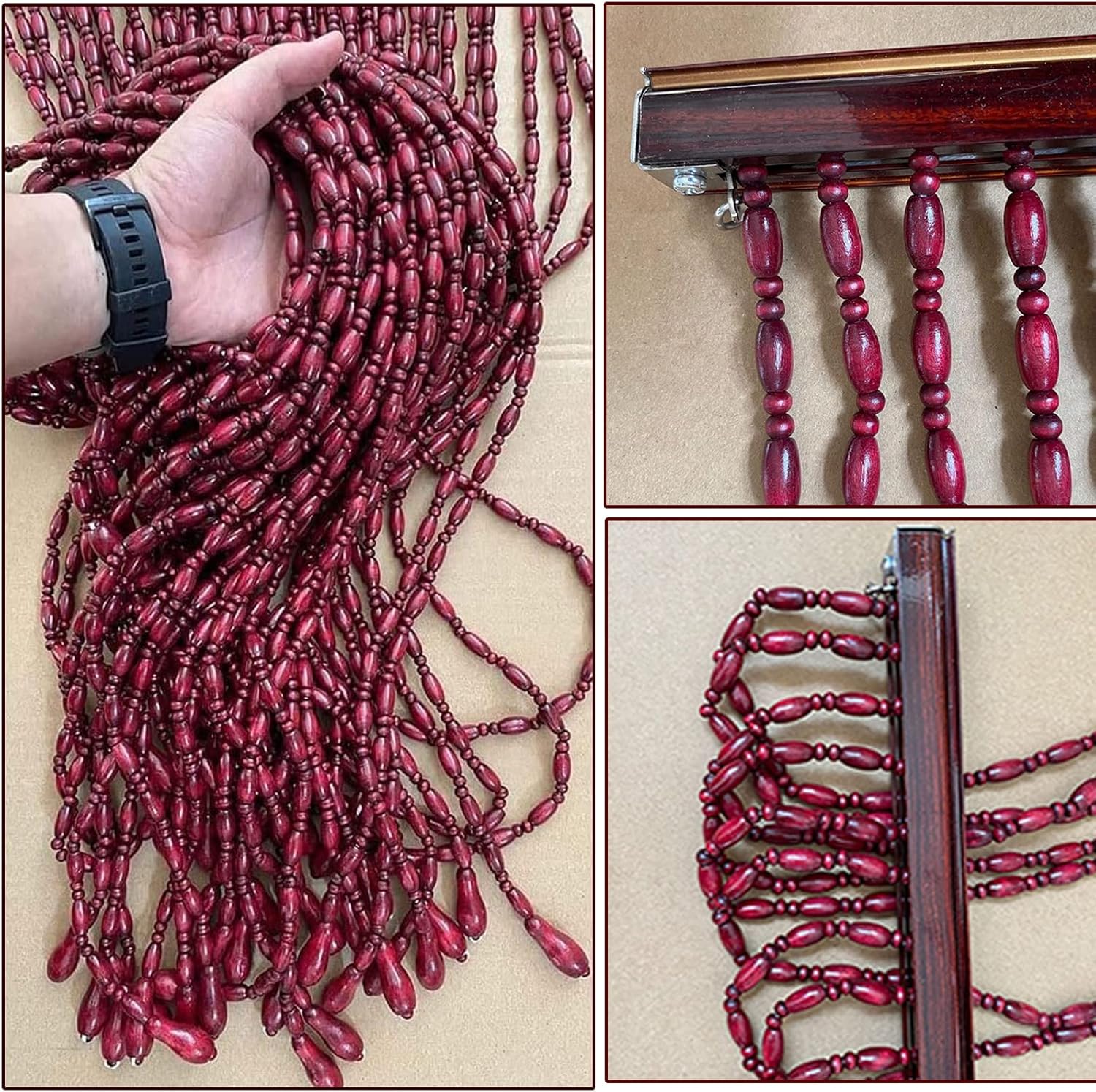 Bamboo Beaded Door Curtain for Home and Doorways