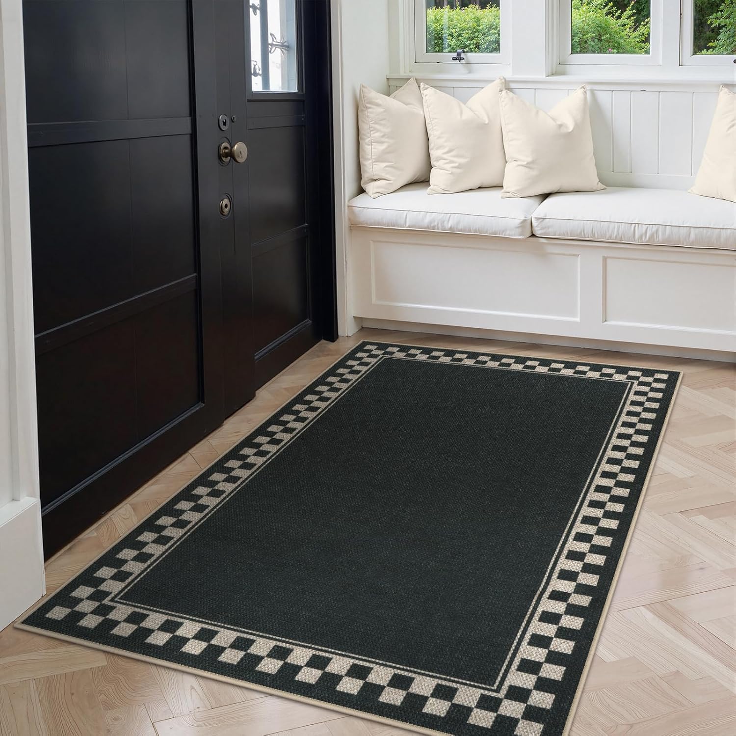 OJIA Easy Jute 3x5 Area Rug Non-Slip