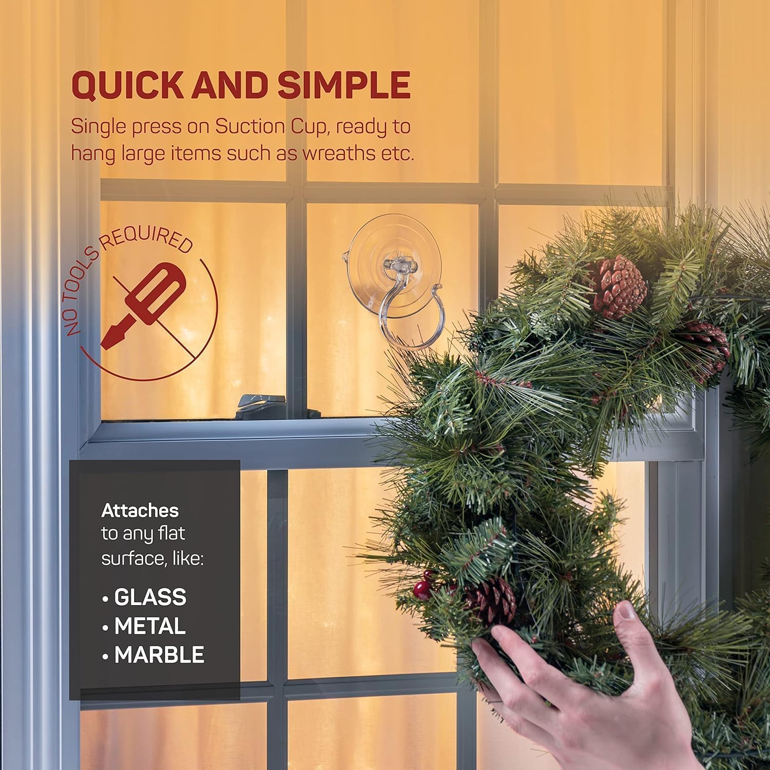 SEWANTA Christmas Wreath Hanger Set of 2