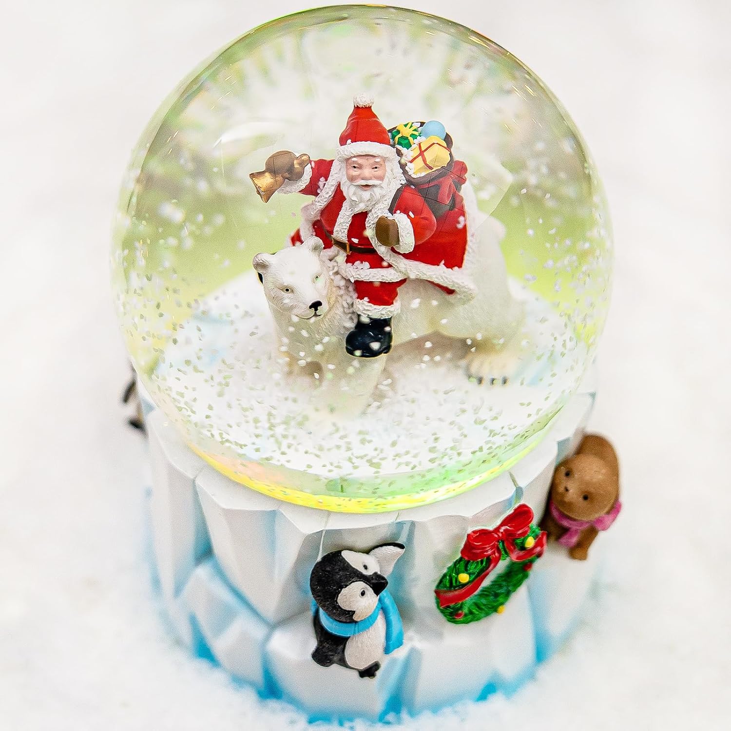 MrWinder Christmas Snow Globe Musical Decor