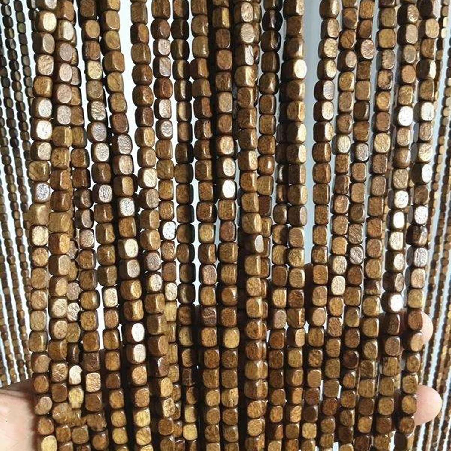Handcrafted Bamboo Bead Curtain for Doorways and Decor