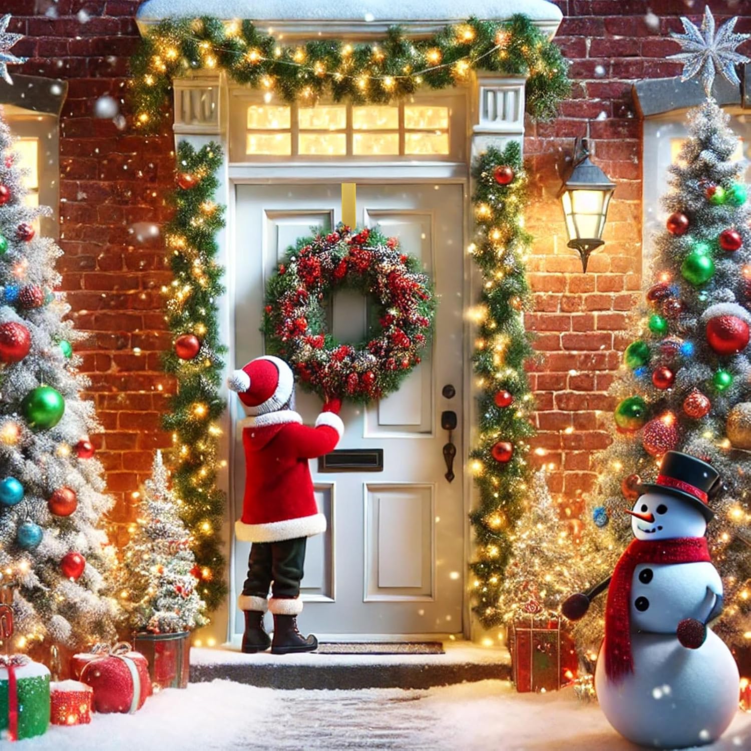 12 Inch Metal Wreath Hanger for Front Door