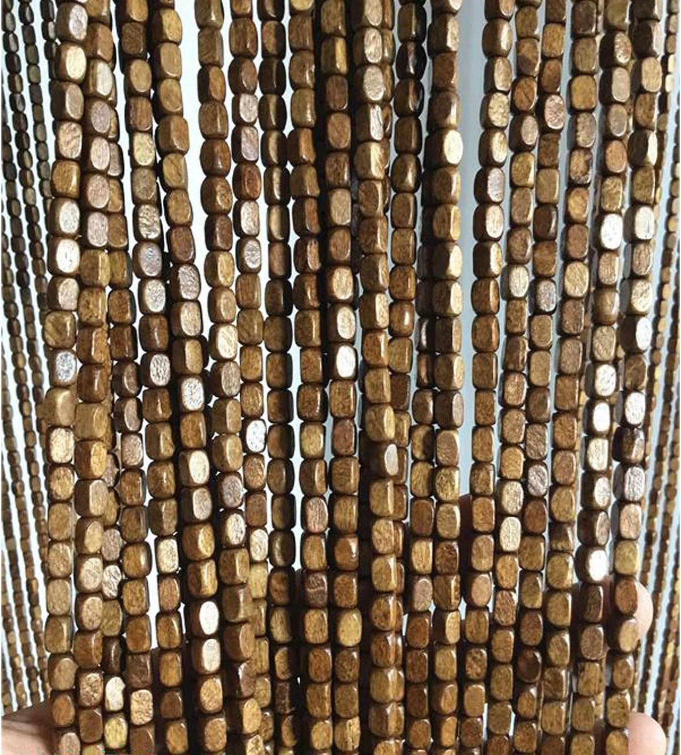 Bamboo Beaded Door Curtain with Customizable Strands