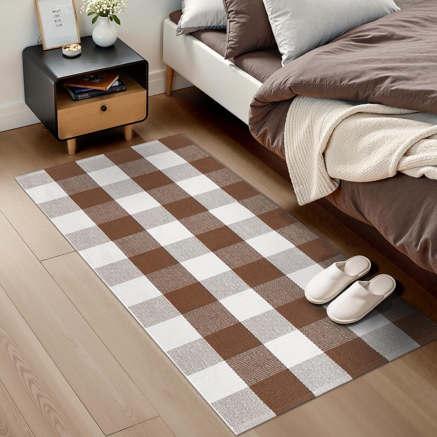 Collive Buffalo Plaid Checkered Outdoor Rug