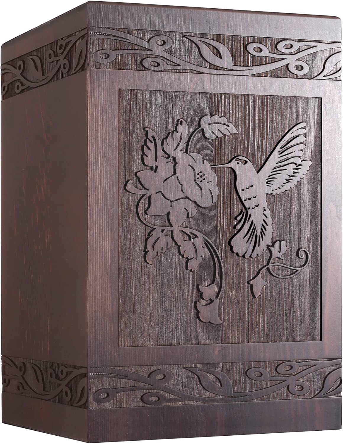 Wooden Hummingbird Cremation Urn for Human and Pet Ashes