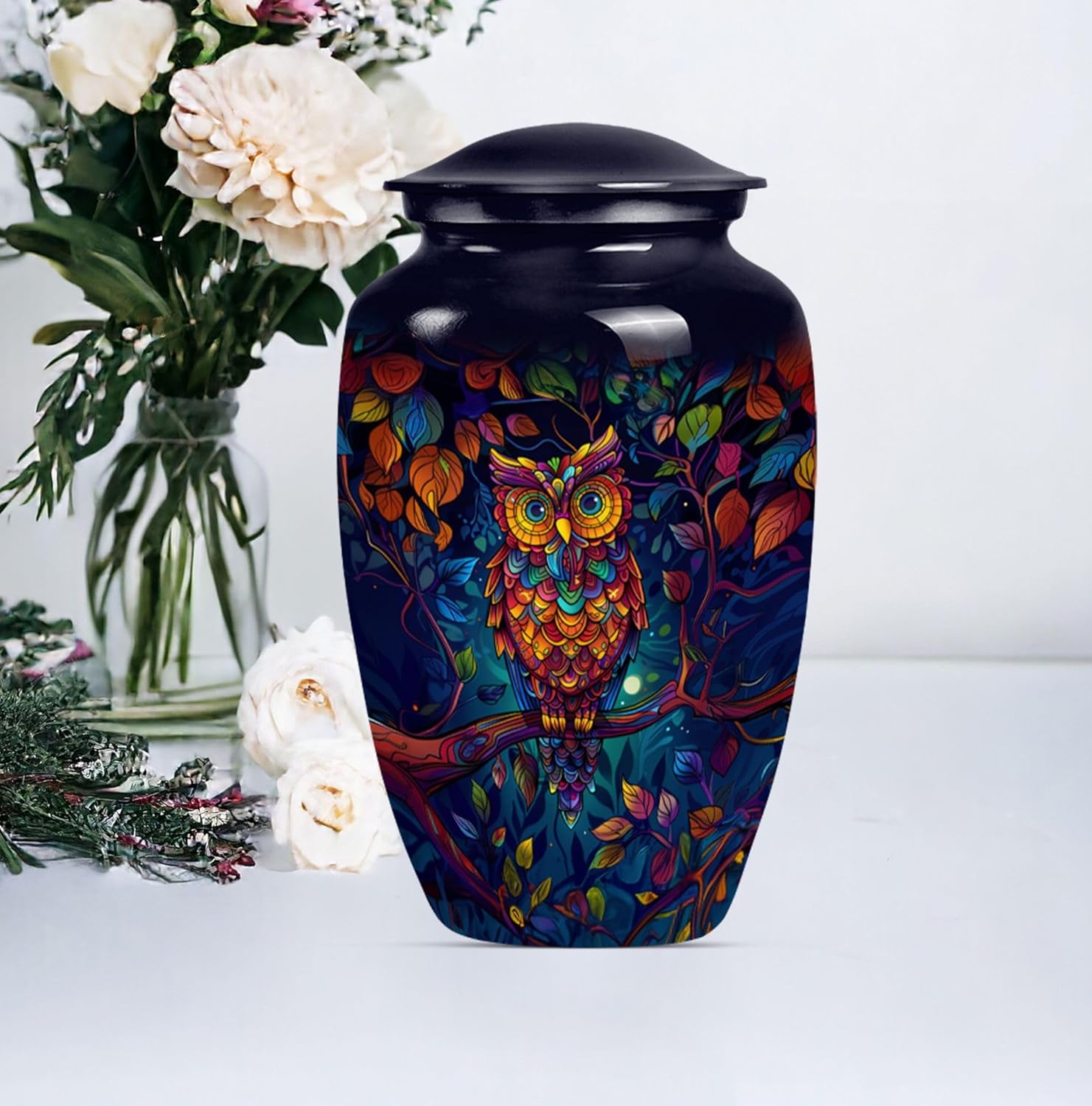 Owl Cremation Urn for Human Ashes - 10 Inch Pack of 1