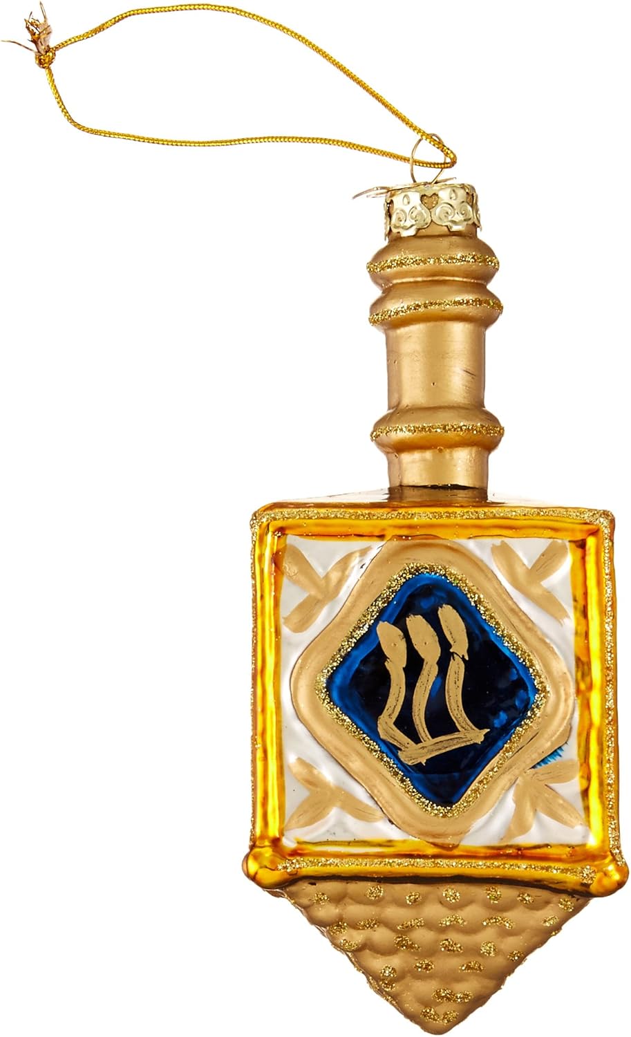 Kurt Adler 4-Inch Glass Jewish Dreidel Ornament Hanukkah