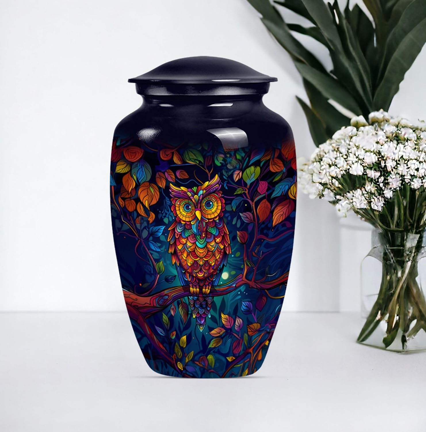 Owl Cremation Urn for Human Ashes - 10 Inch Pack of 1