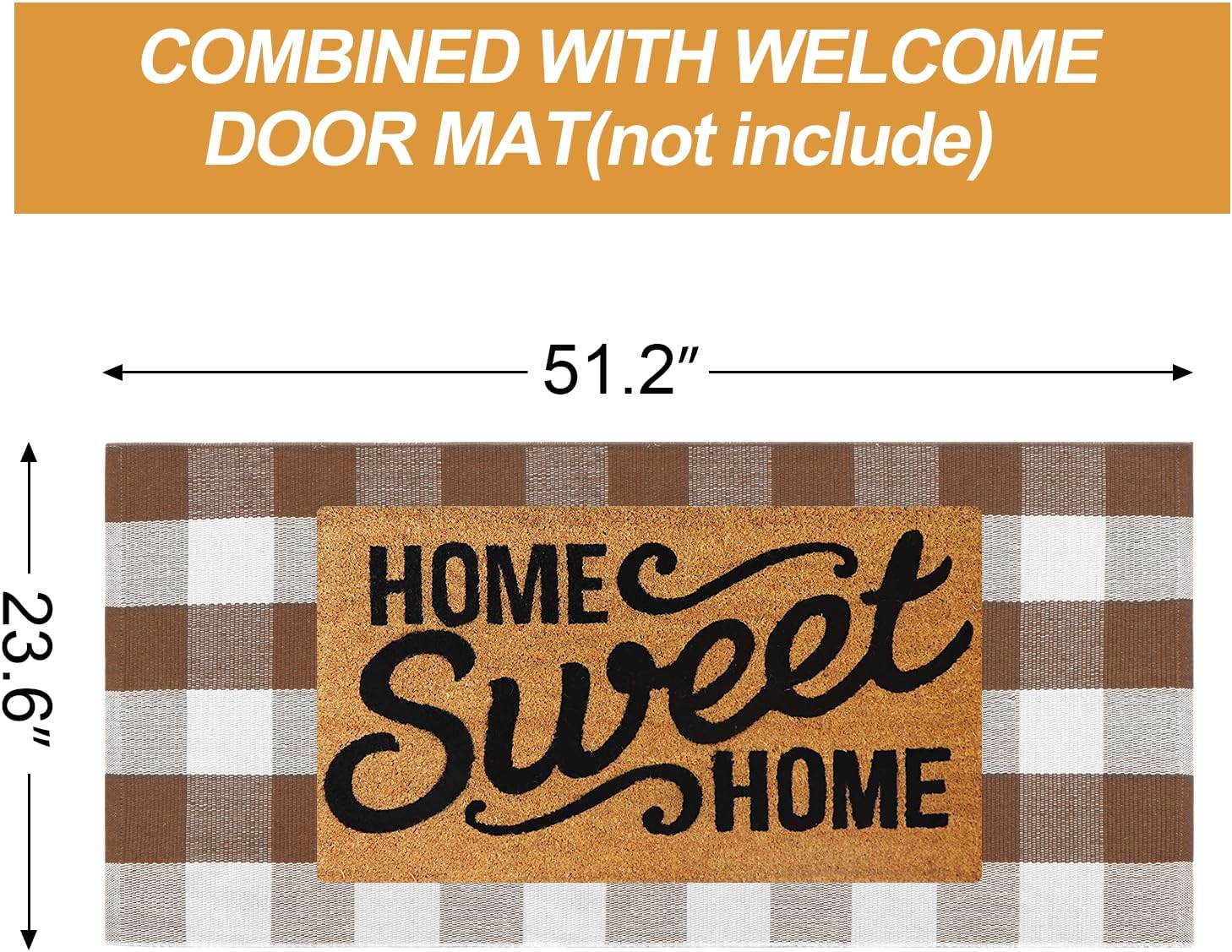 Collive Buffalo Plaid Checkered Outdoor Rug
