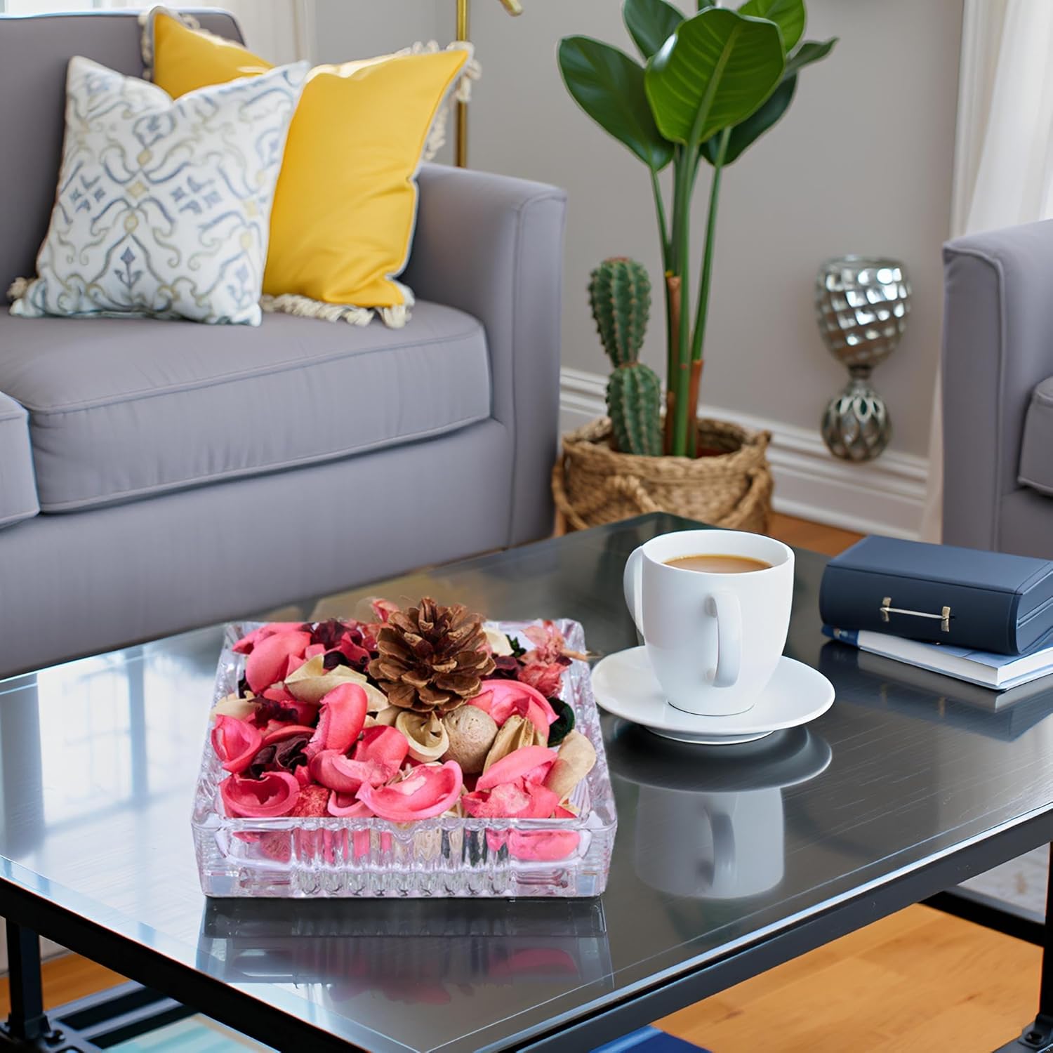 Pretysnow Rose Scented Potpourri Bowl Decor