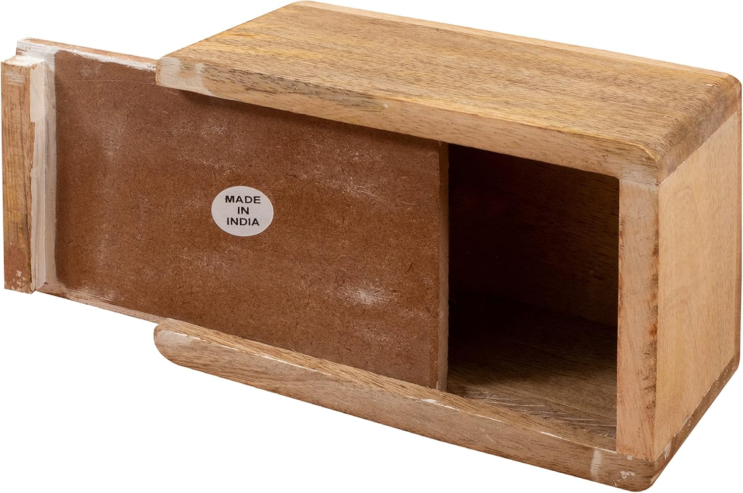 The Wooden Town Hand-Carved Cremation Urn Box - White Wash