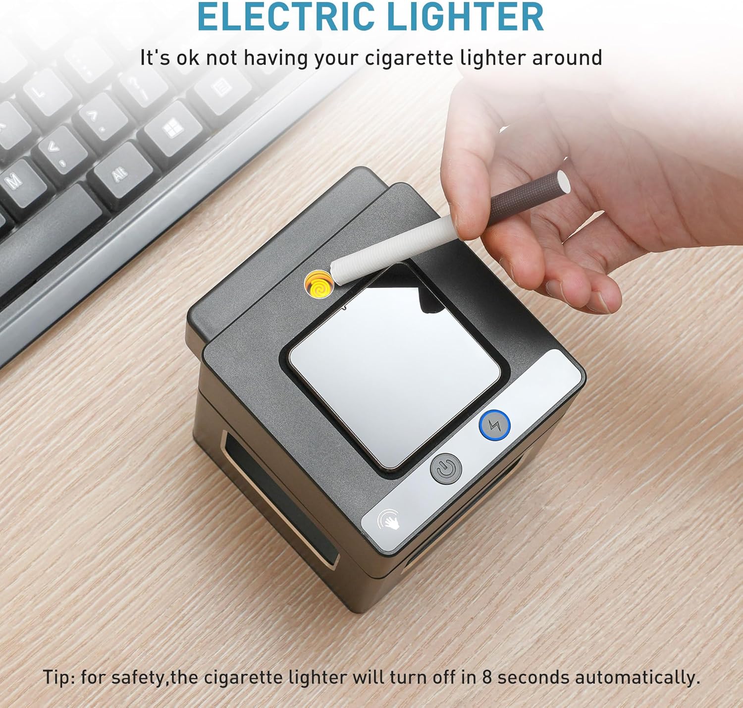 VANSU Intelligent HEPA Smokeless Ashtray with Lighter