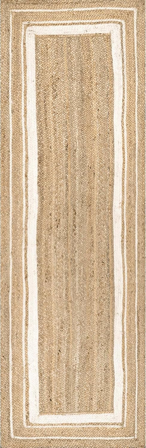nuLOOM Rikki Jute Runner Rug 26 x 6 Off-white