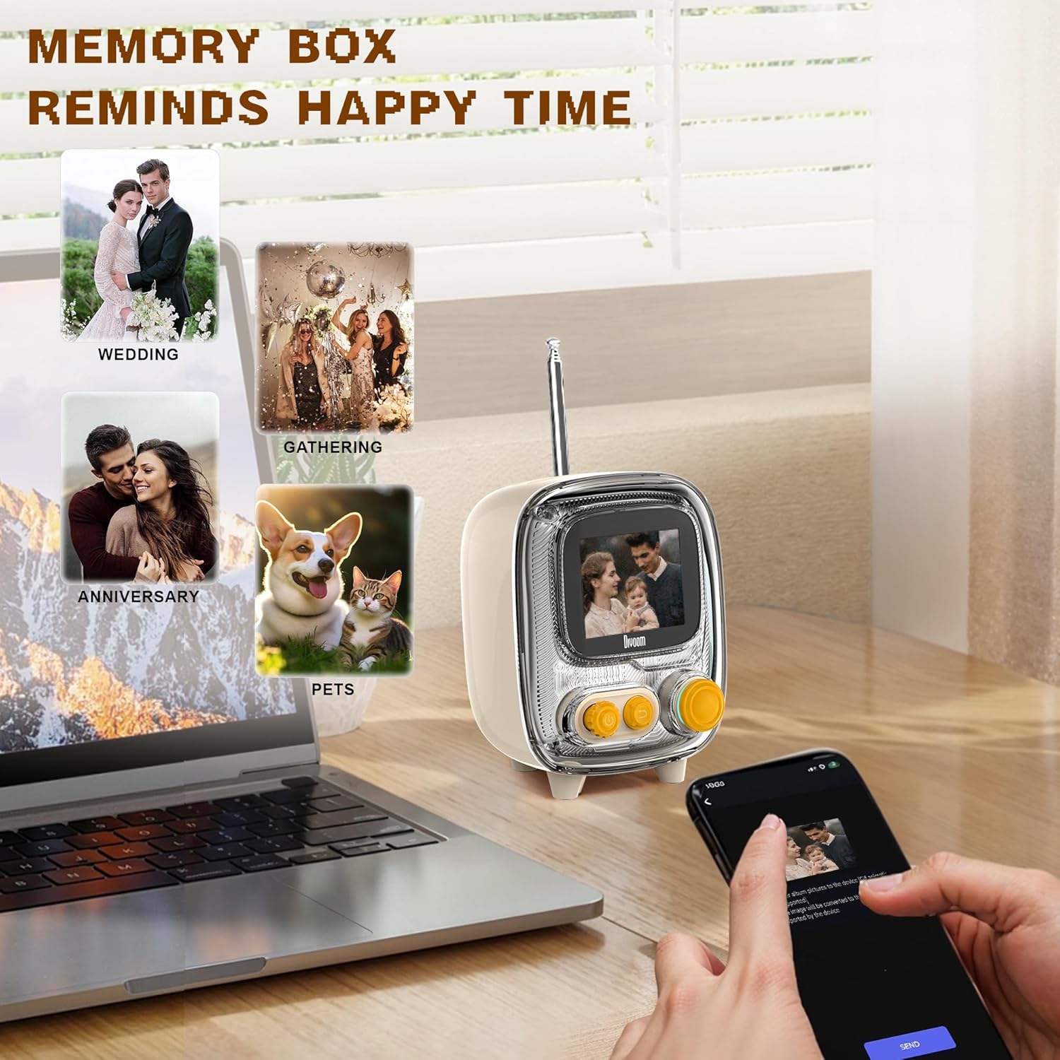 Divoom Tiivoo-2 Pixel Art Retro Bluetooth Speaker