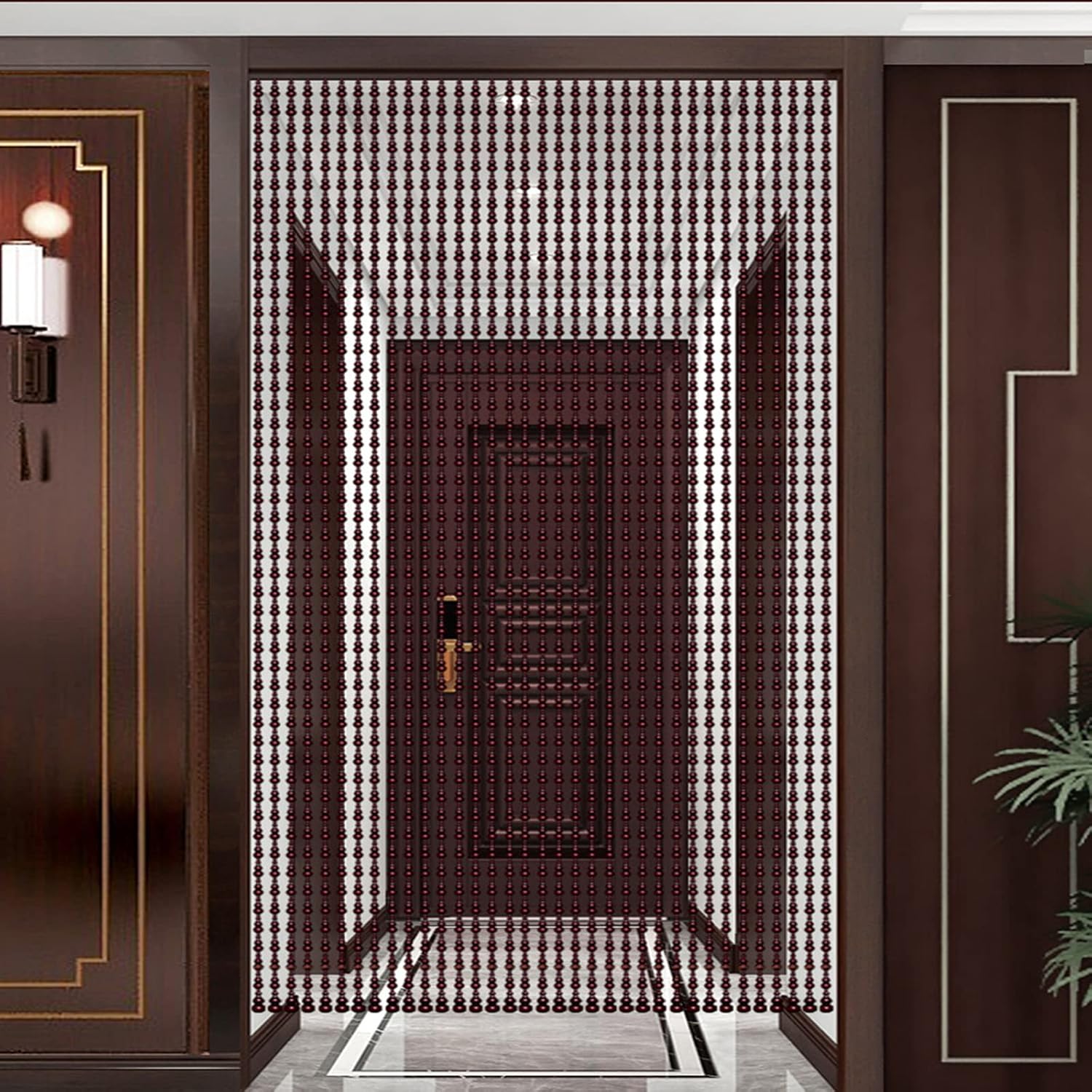 KDDEON 25 String Wooden Bead Curtain for Doorway