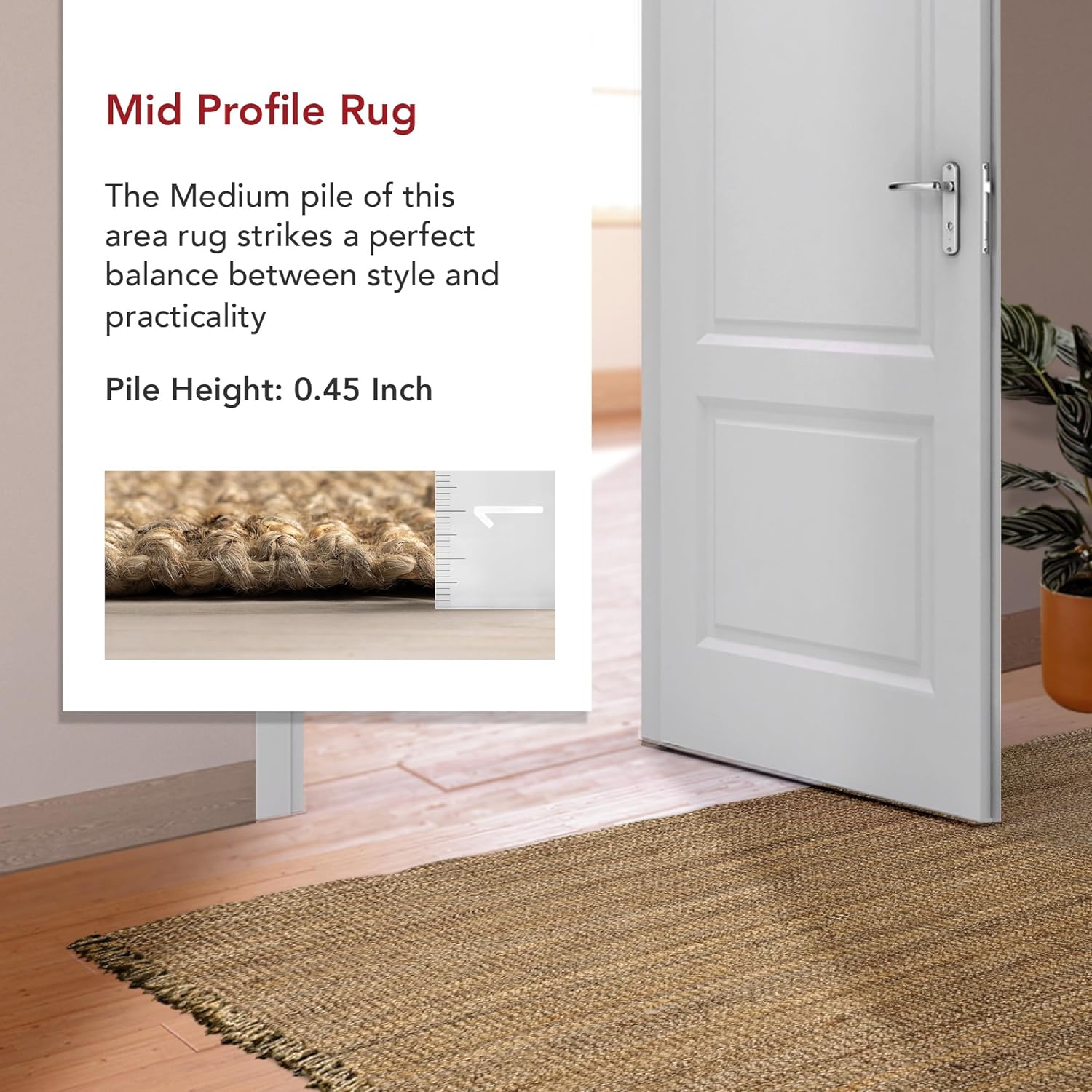 nuLOOM 2x6 Jute Tassel Hand Woven Area Rug