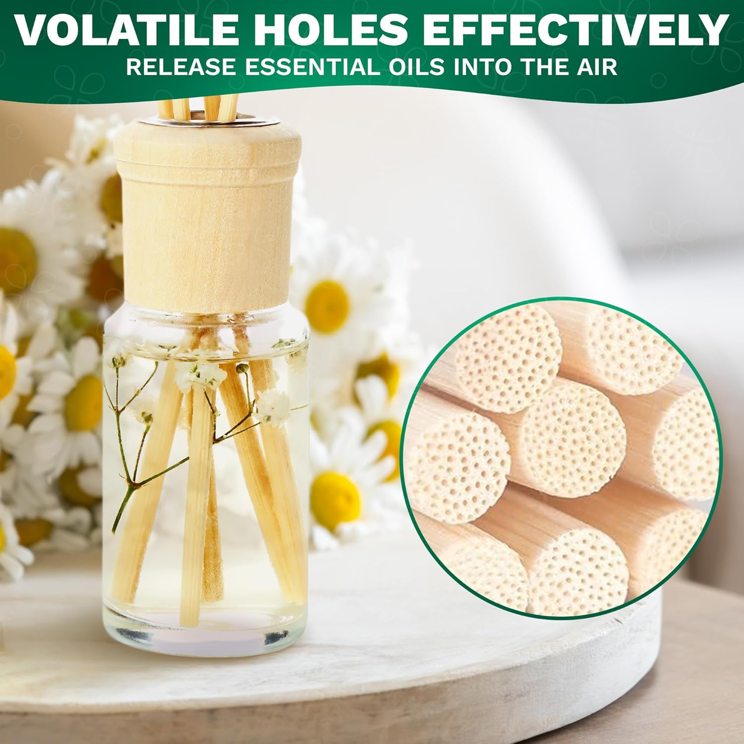 100 Pcs Bamboo Reed Diffuser Sticks - 10 Inch for Oil Diffuser