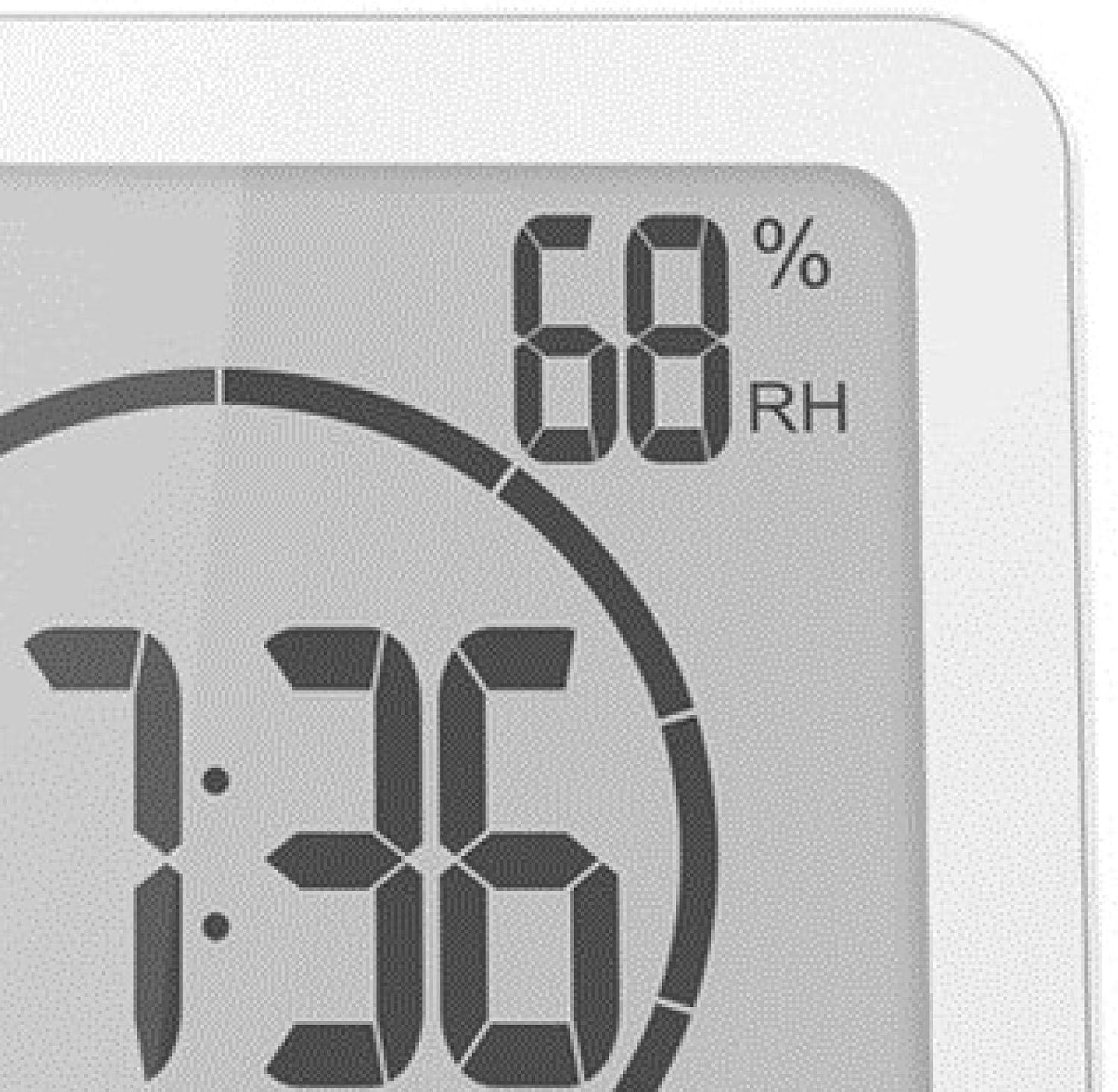 BTZHY Waterproof Digital Wall Clock with Alarm and Temperature Humidity Display