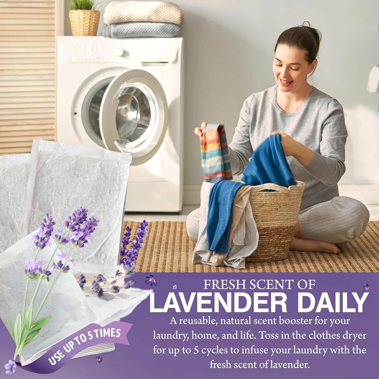 Ultra Essentials Lavender Sachet 6 Pack Natural Fragrance