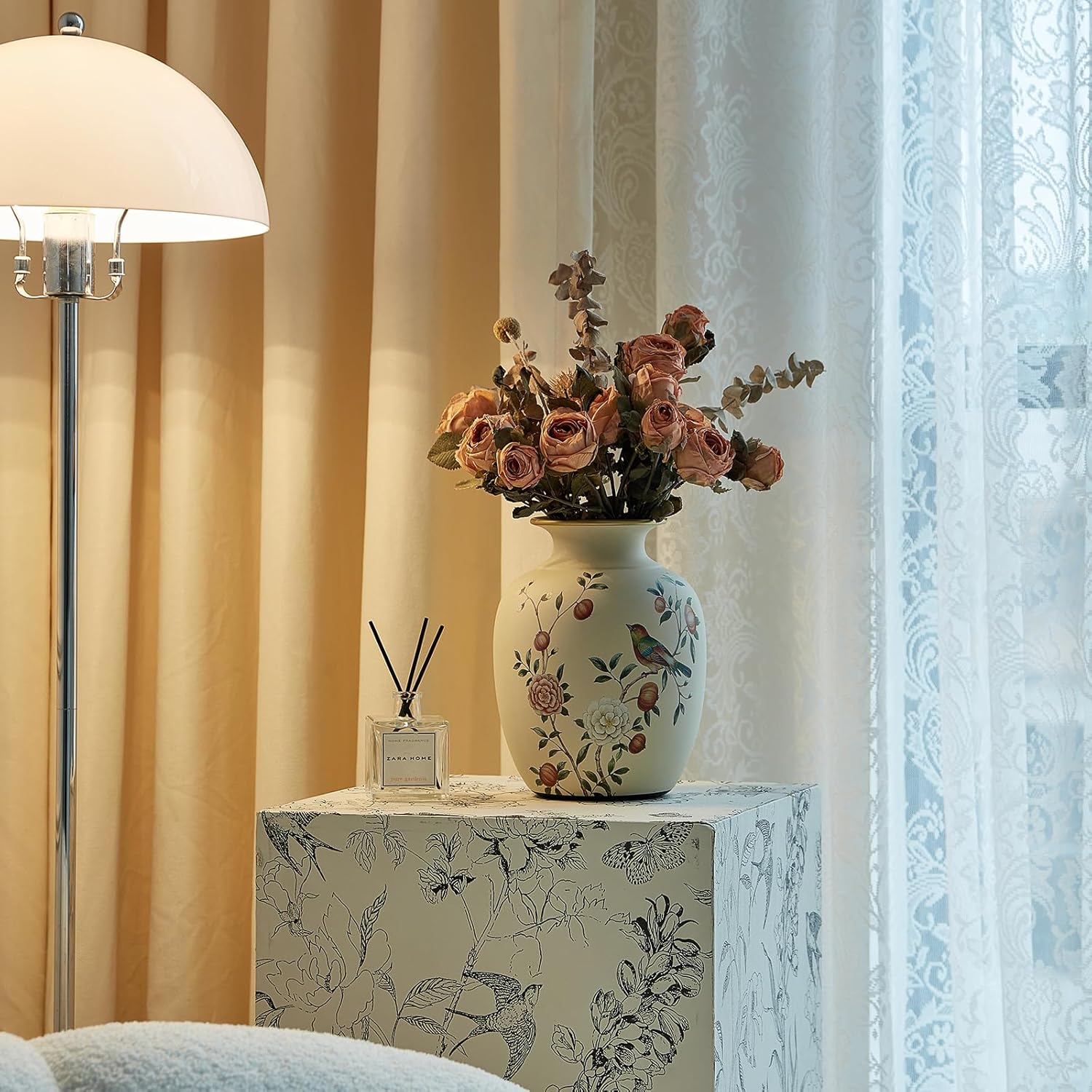 Ceramic Flower Vase with Vintage Design