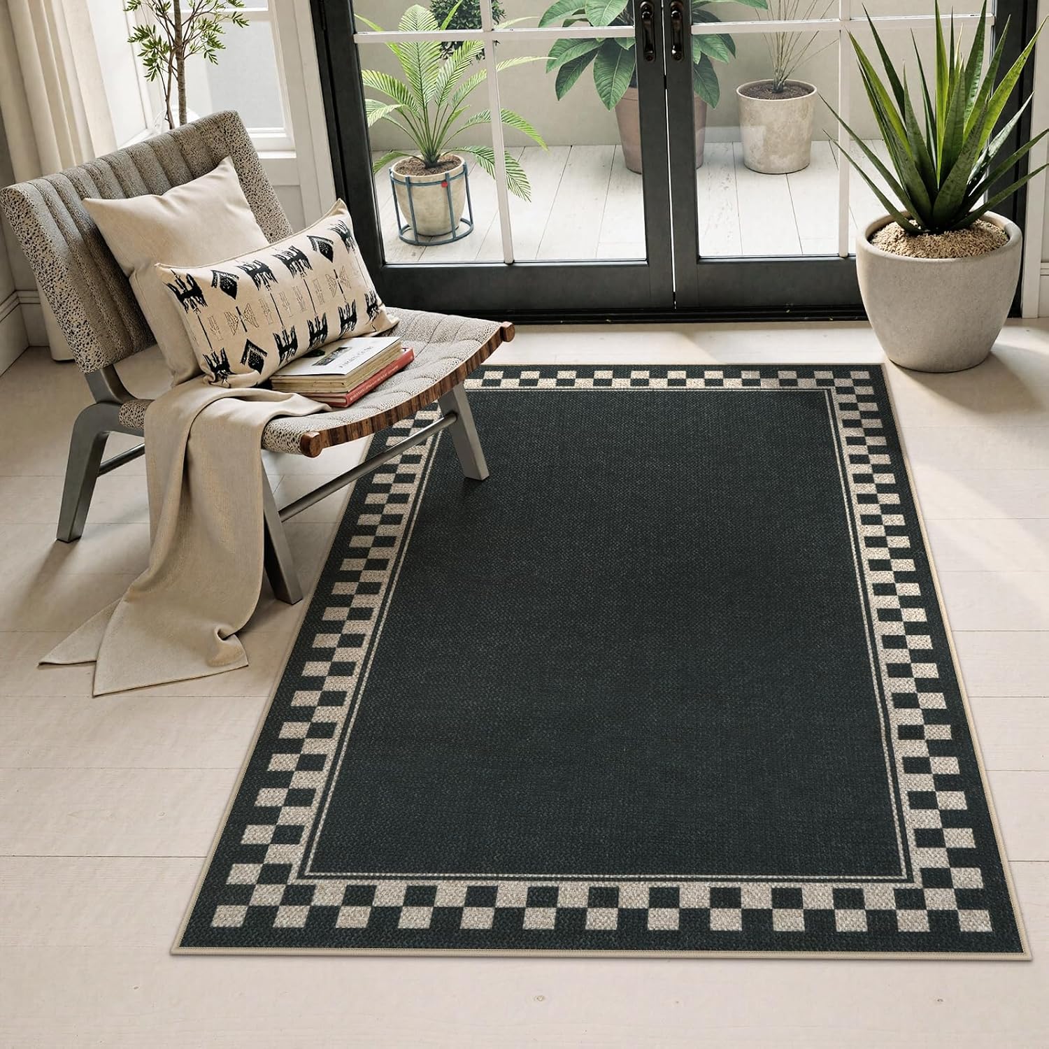 OJIA Easy Jute 3x5 Area Rug Non-Slip