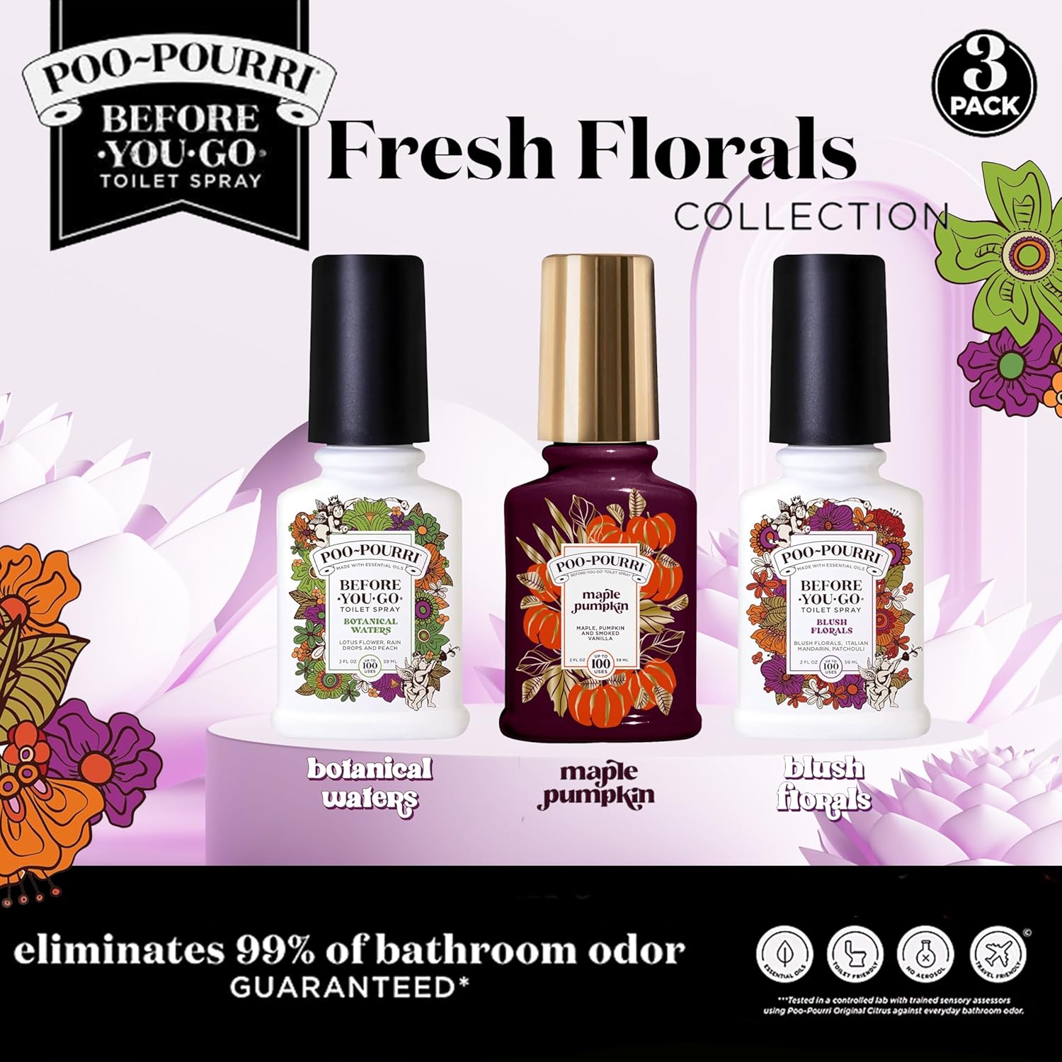 Poo-Pourri Before-You-Go Toilet Spray 2 Oz Variety Pack