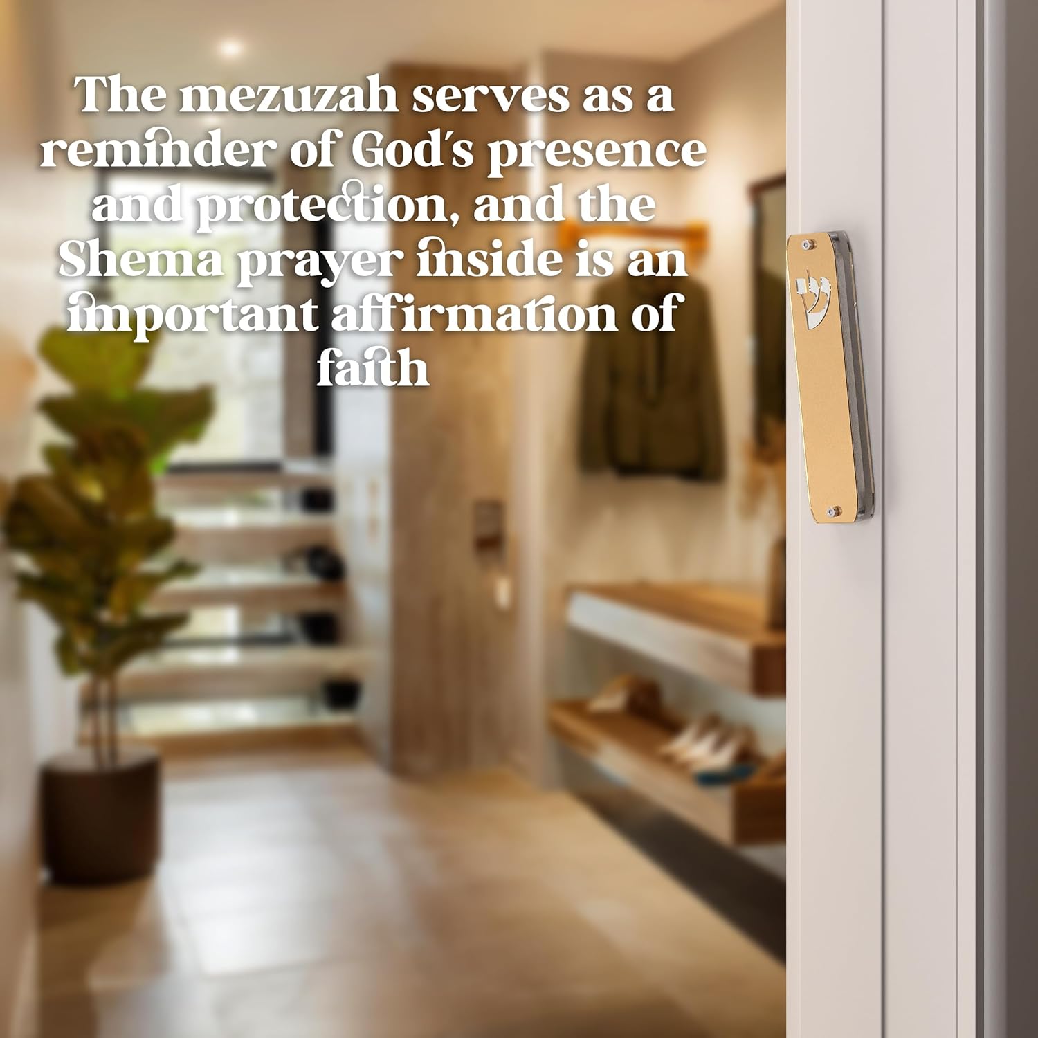TYLDUM Mezuzah Case Clear Handmade Jewish Door Mezuzah