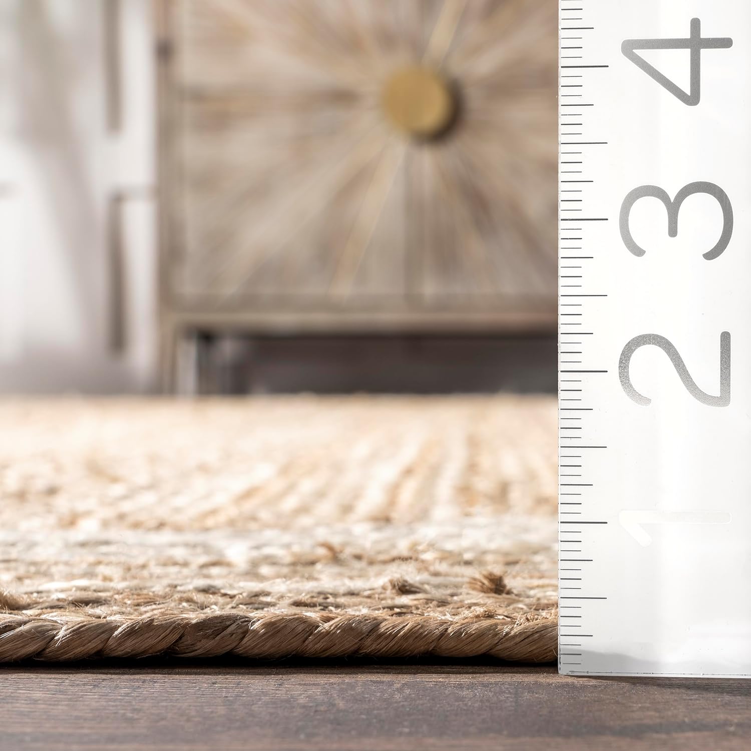 nuLOOM Rikki Jute Runner Rug 26 x 6 Off-white