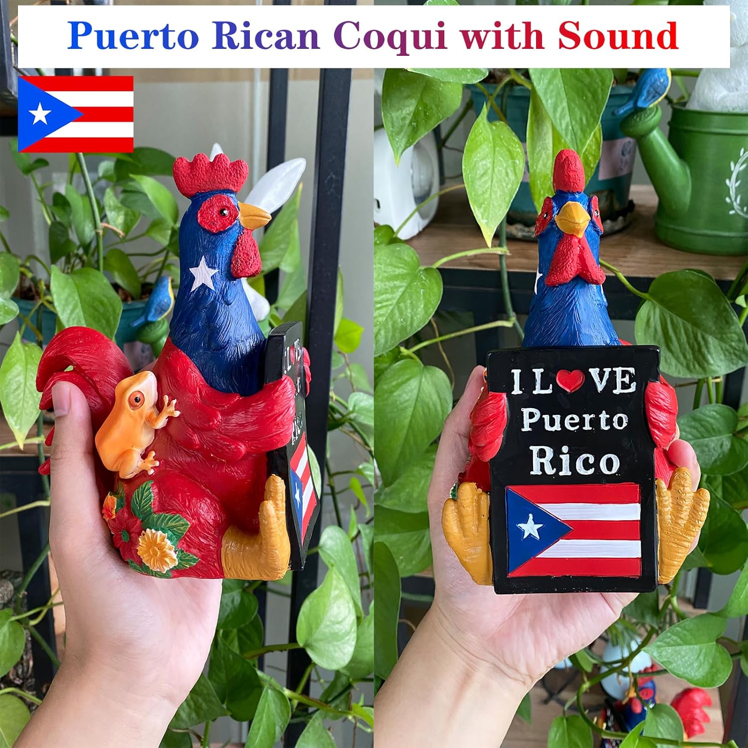 Puerto Rico Coqui Music Box Figurine Boricua Decor
