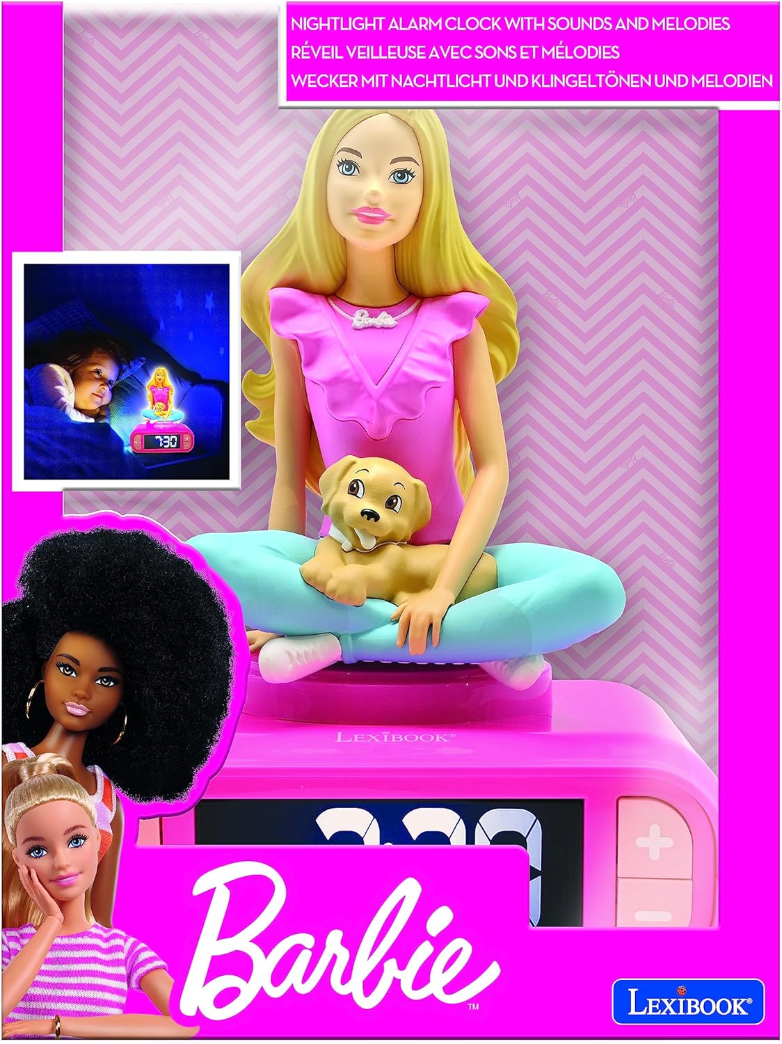 Barbie Nightlight Alarm Clock with Sounds and Melodies