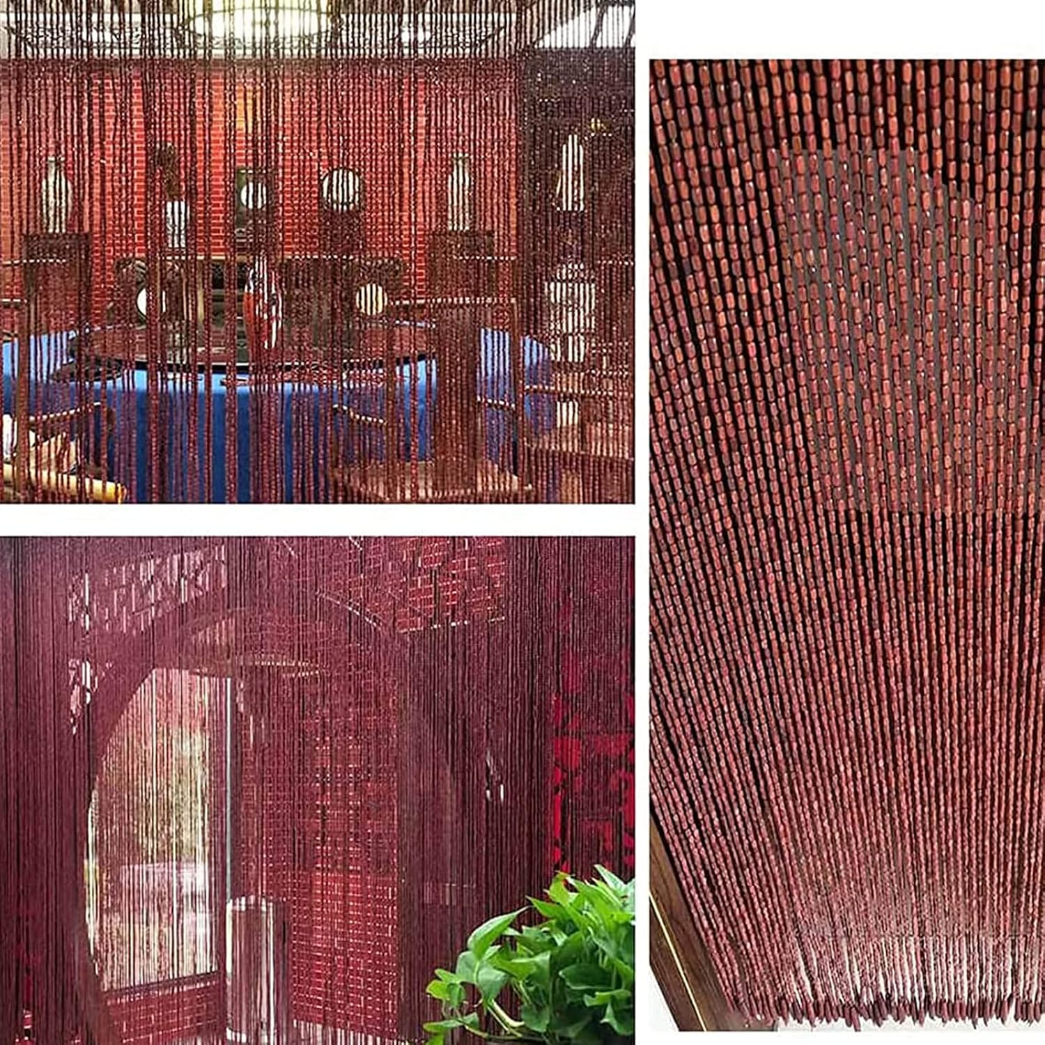 Bamboo Beaded Curtain for Doorways and Decor