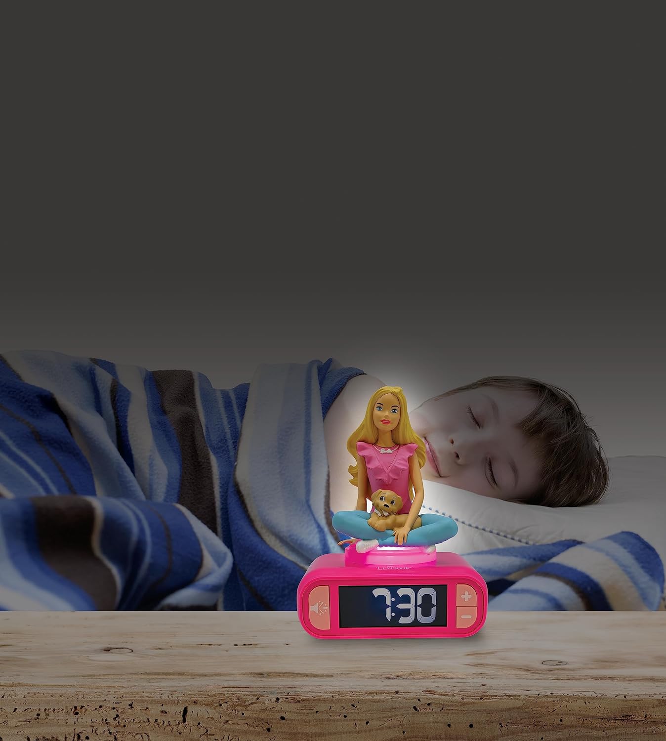 Barbie Nightlight Alarm Clock with Sounds and Melodies