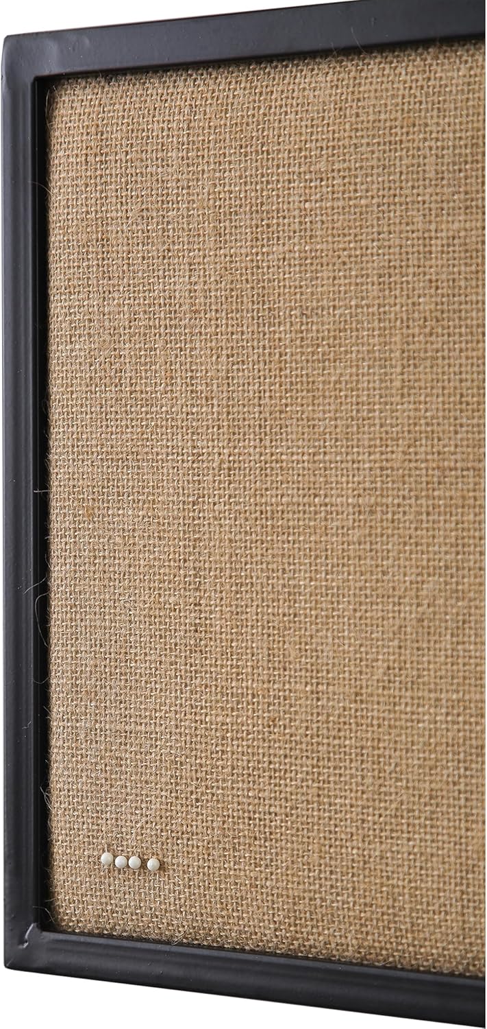 SOFE Burlap Bulletin Board Set of 2 - 12x12 Black Wall Organizer