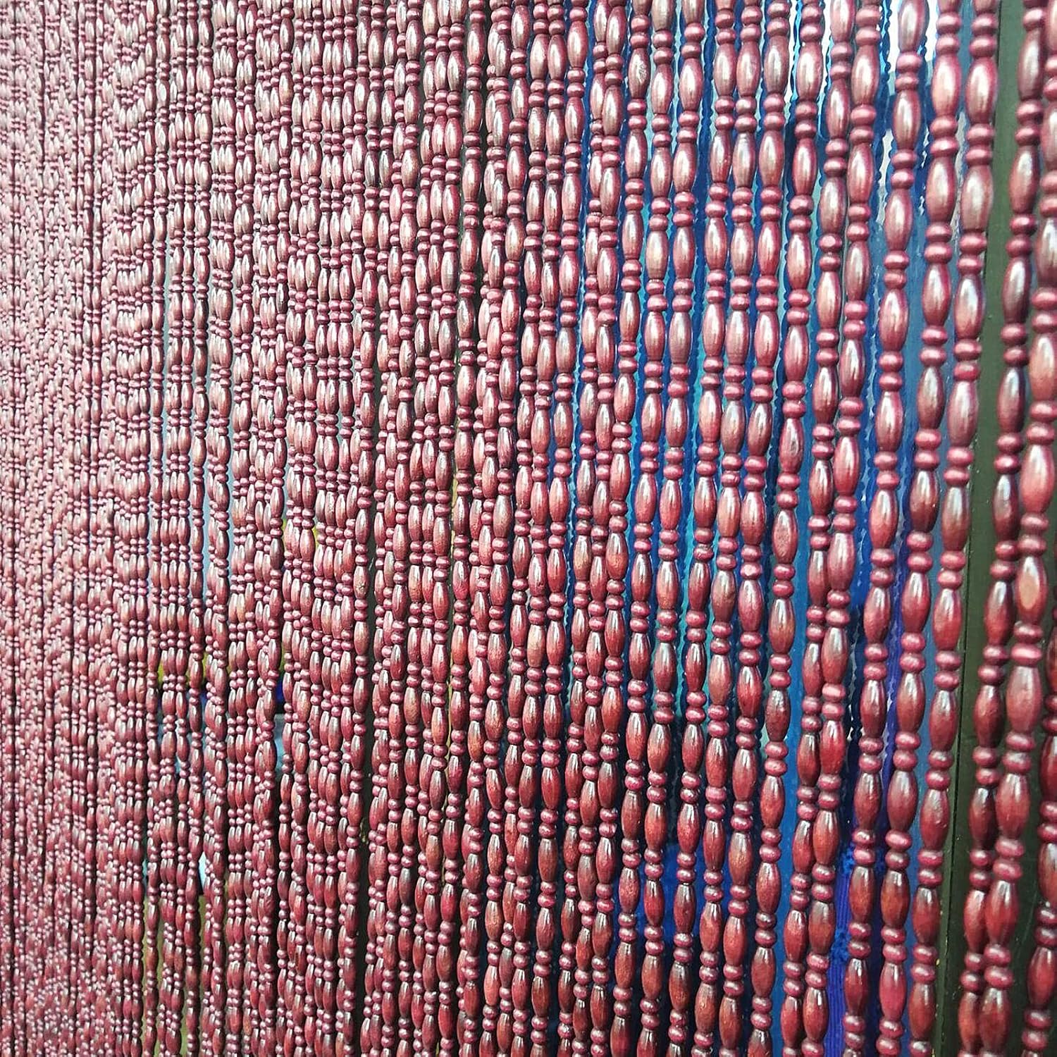 Wooden Beaded Door Curtain for Home Kitchen Room Divider