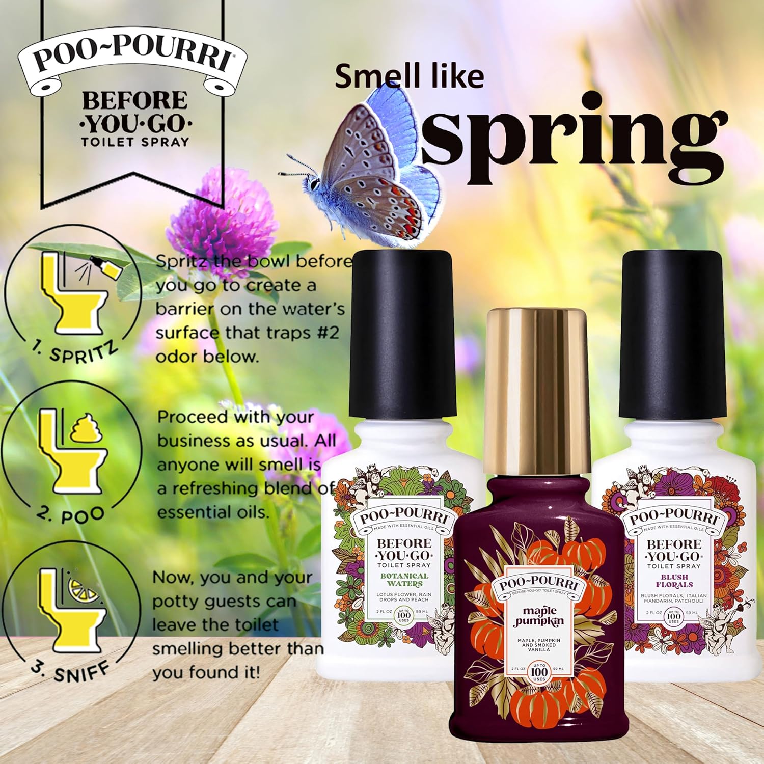Poo-Pourri Before-You-Go Toilet Spray 2 Oz Variety Pack