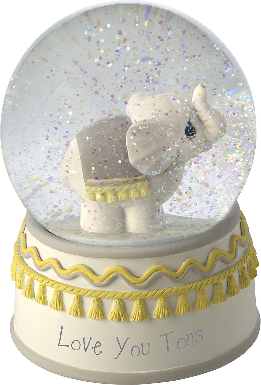 Precious Moments Love You Tons Musical Snow Globe Elephant