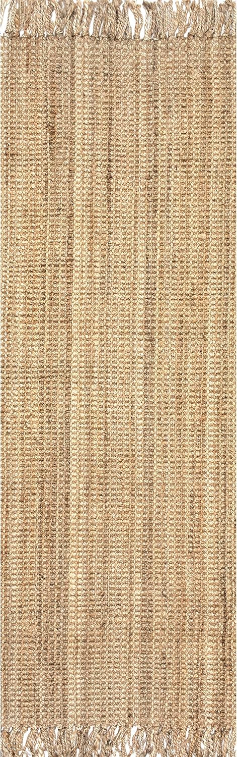 nuLOOM 2x6 Jute Tassel Hand Woven Area Rug