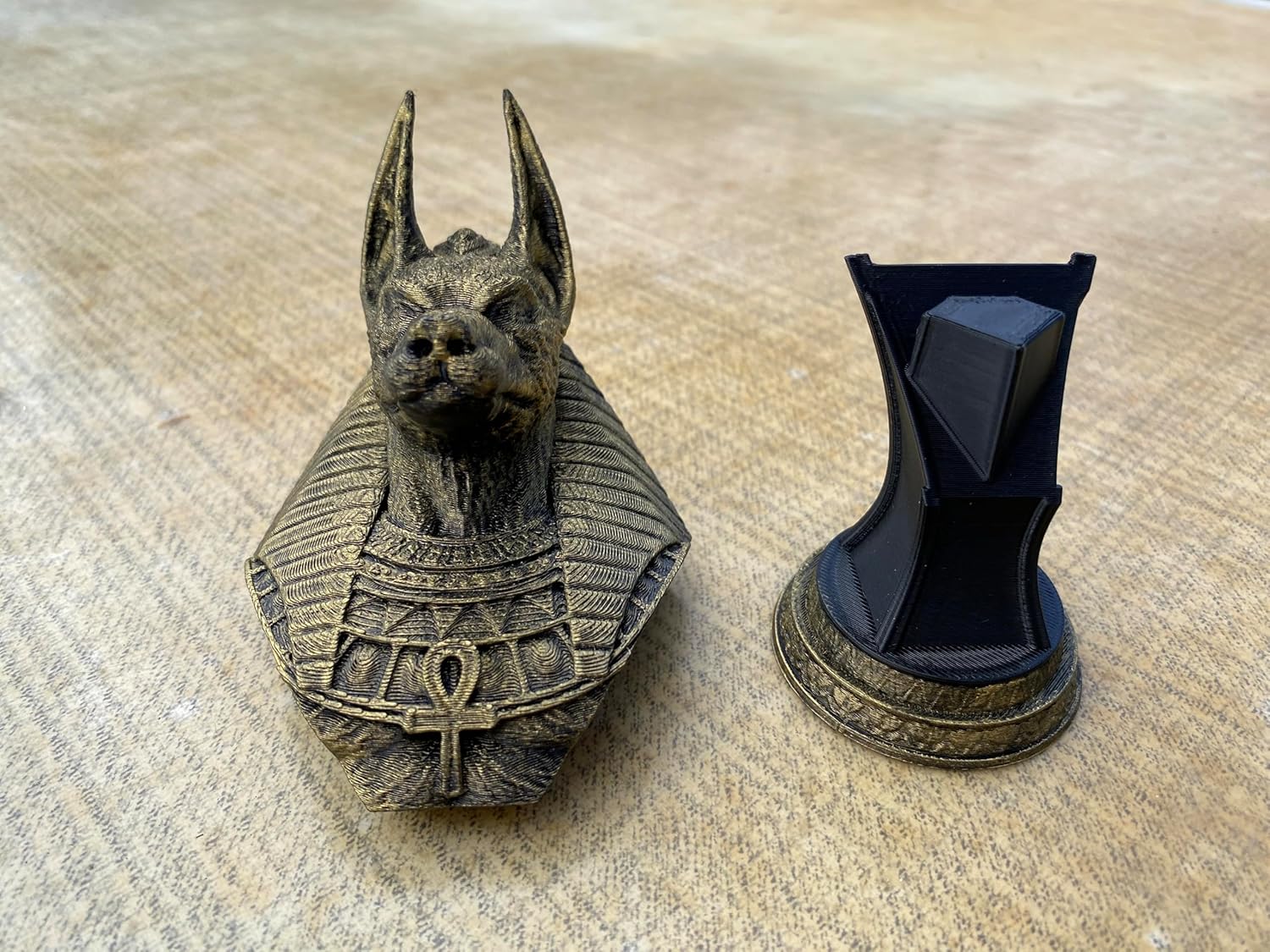Anubis Bust Statue - 3D Printed Hand Painted Figurine