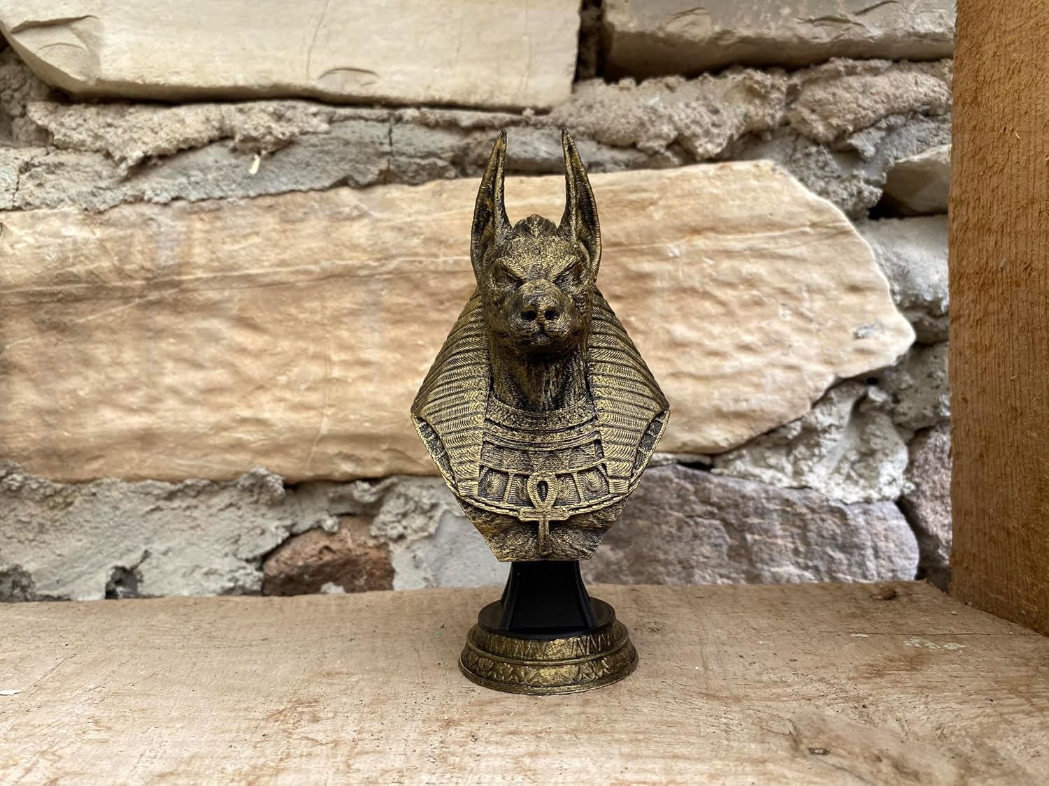 Anubis Bust Statue - 3D Printed Hand Painted Figurine