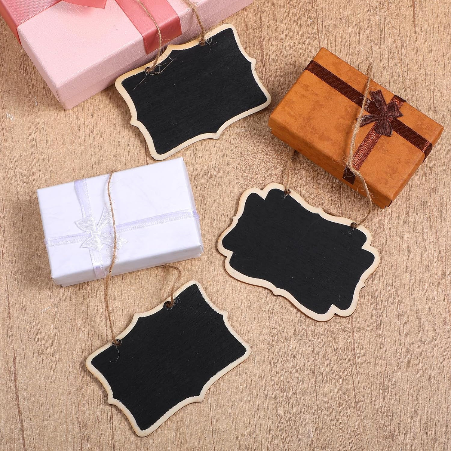 10Pcs Mini Wooden Chalkboard Signs for Wedding Party Decor